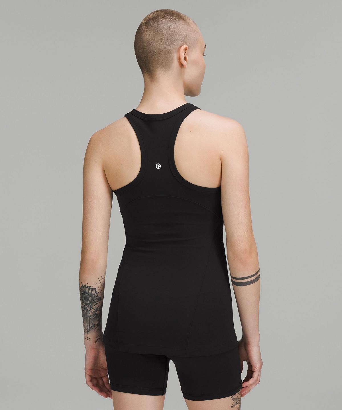 Black Women Lululemon Align™ Hip-Length Racerback Tank Top | AU_LuLu97672