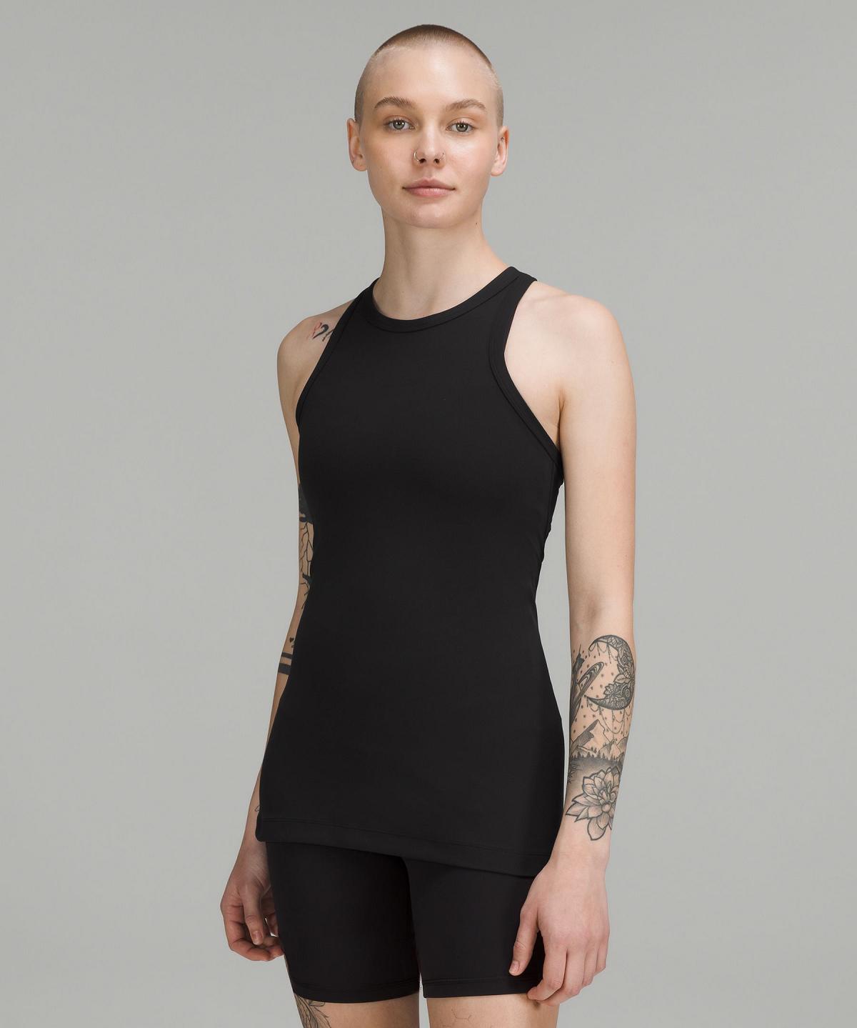 Black Women Lululemon Align™ Hip-Length Racerback Tank Top | AU_LuLu97672