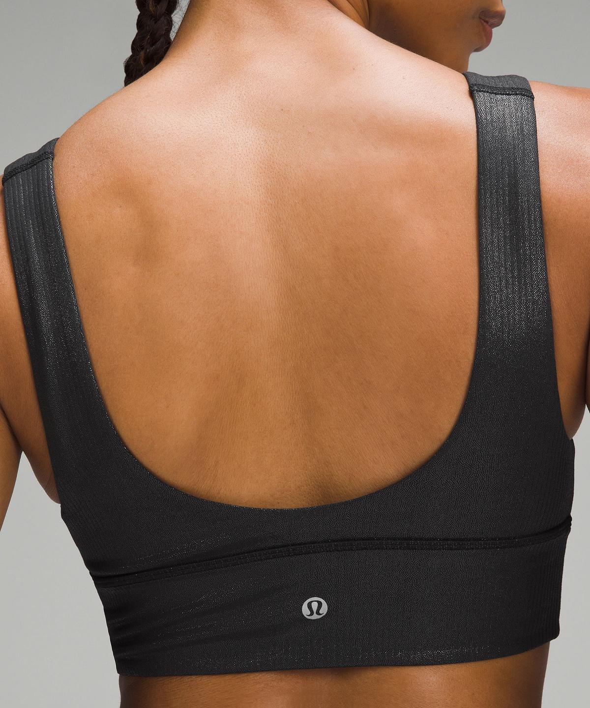 Black Women Lululemon Align™ Ribbed V-Neck Sports Bra | AU_LuLu38162