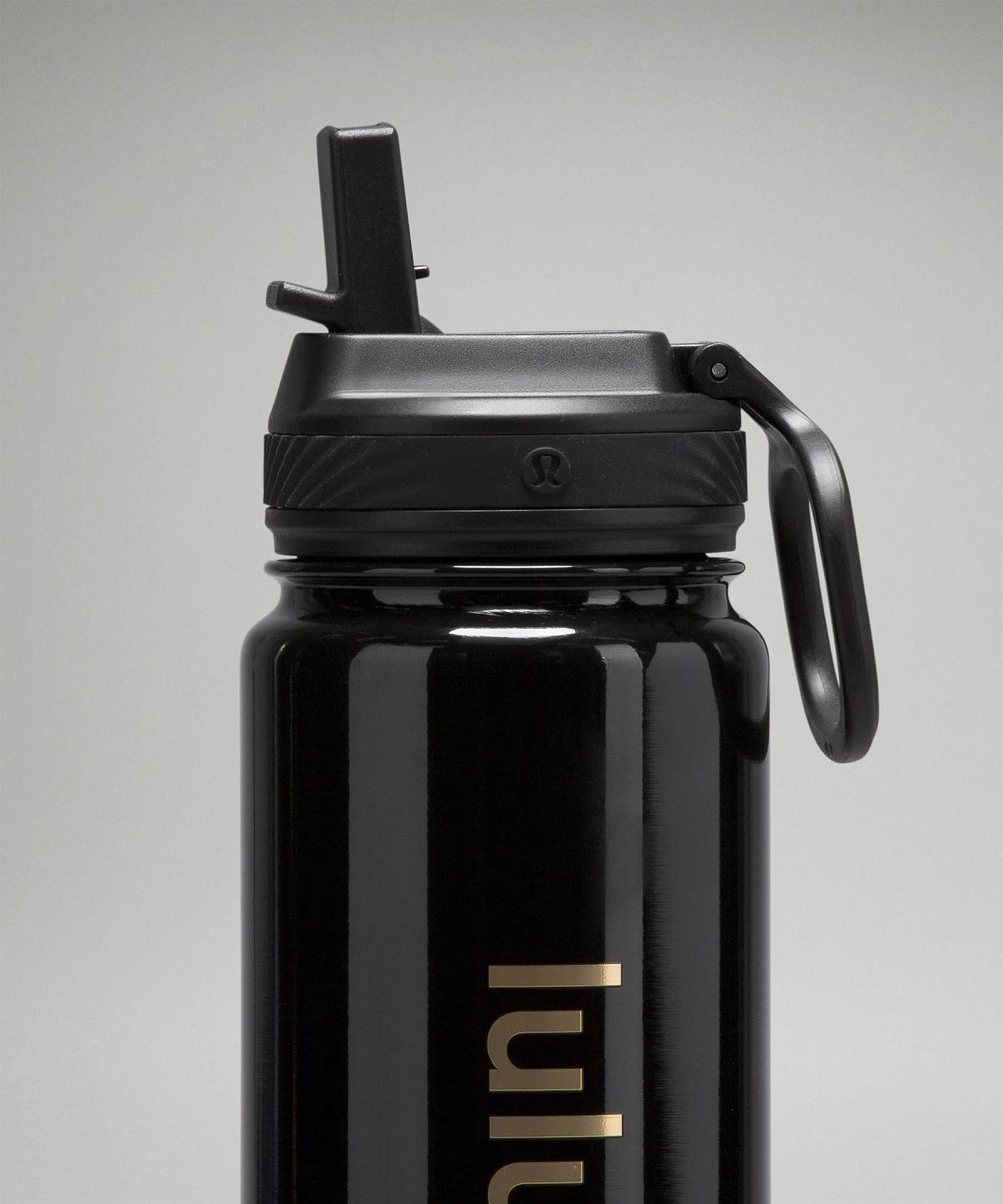 Black Women Lululemon Back to Life Sport Bottle 24oz Straw Lid Water Bottles | AU_LuLu65301