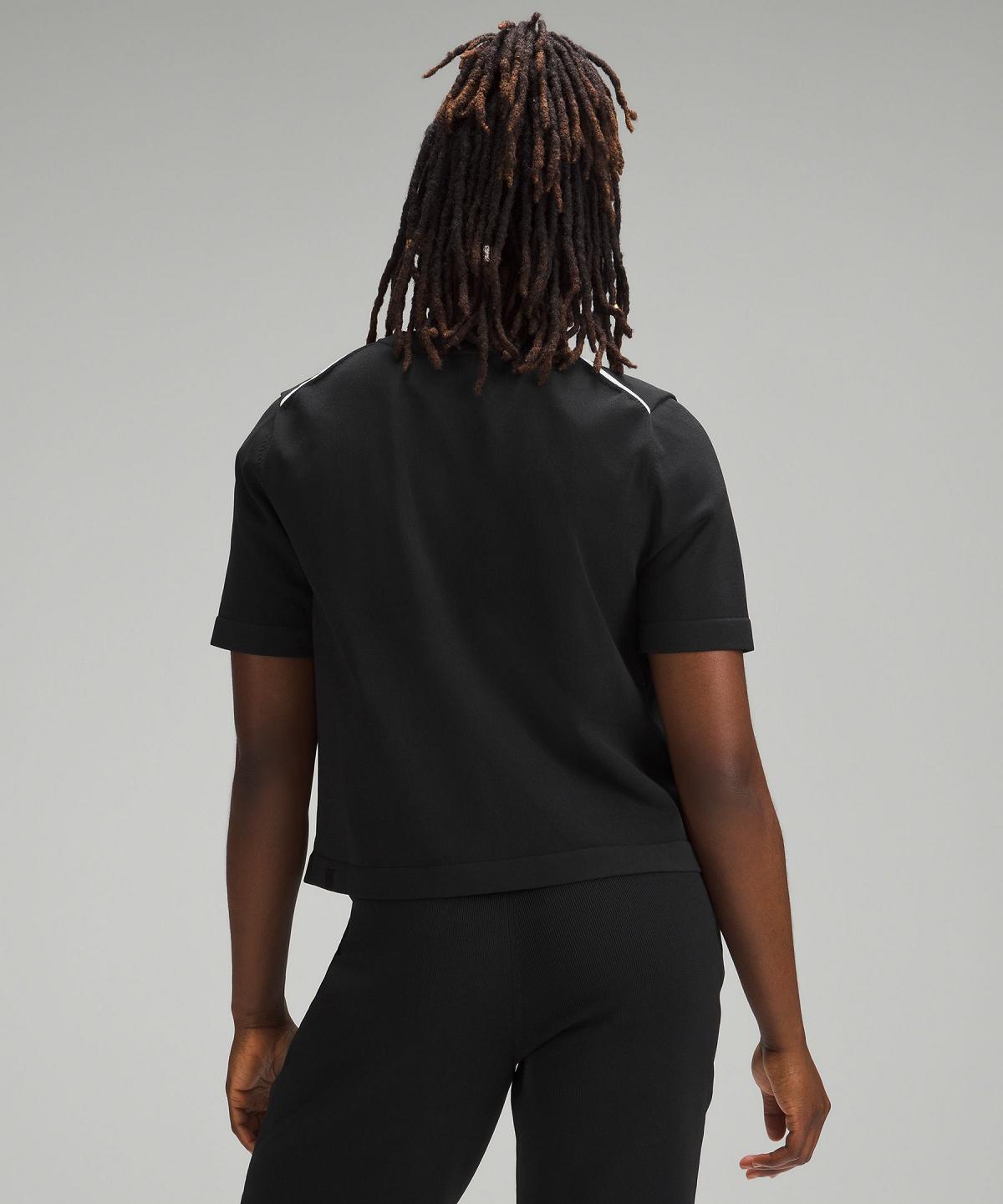 Black Women Lululemon Boxy Knit T Shirts | AU_LuLu65403