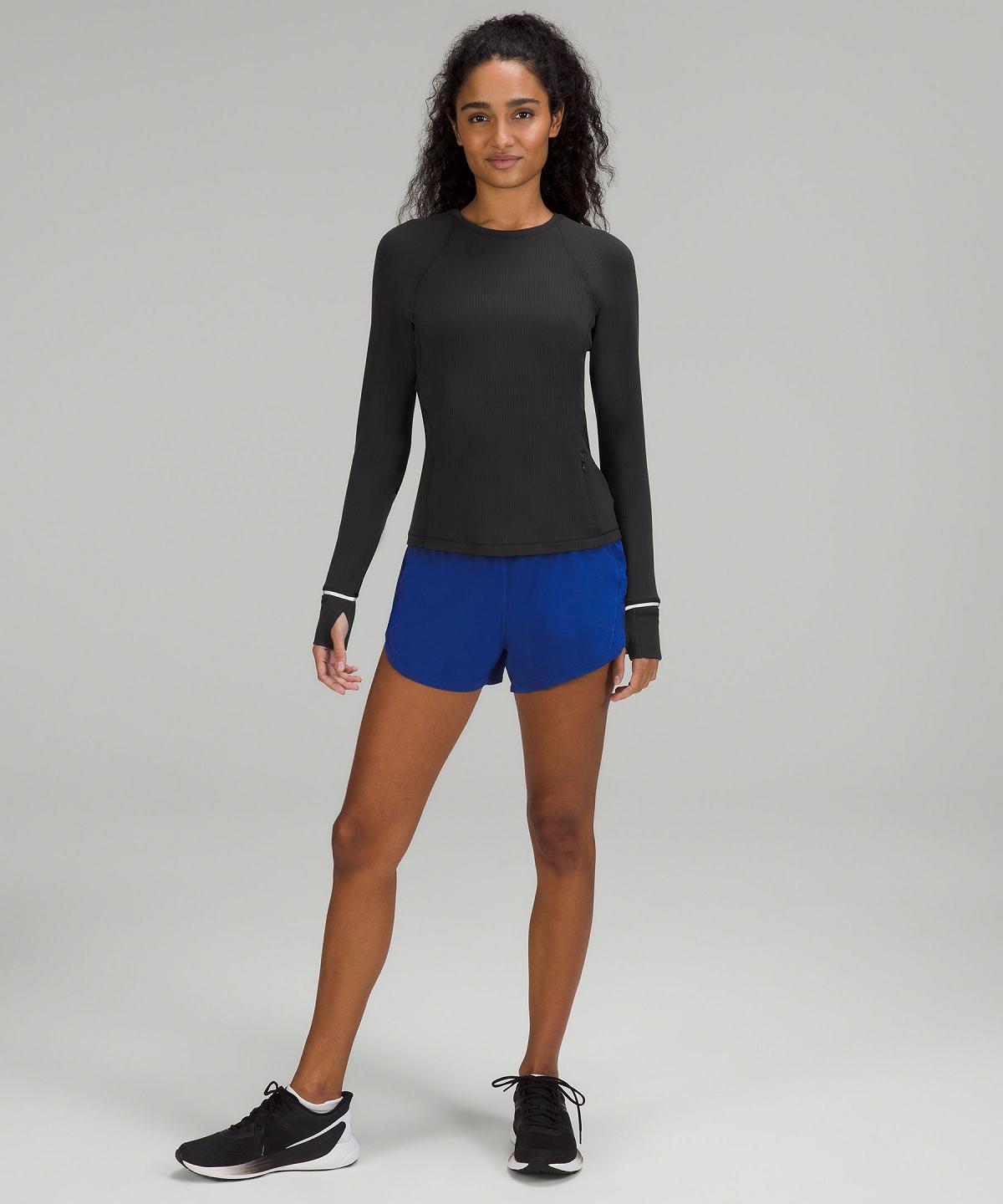 Black Women Lululemon It's Rulu Ribbed Long-Sleeve Shirts | AU_LuLu57972