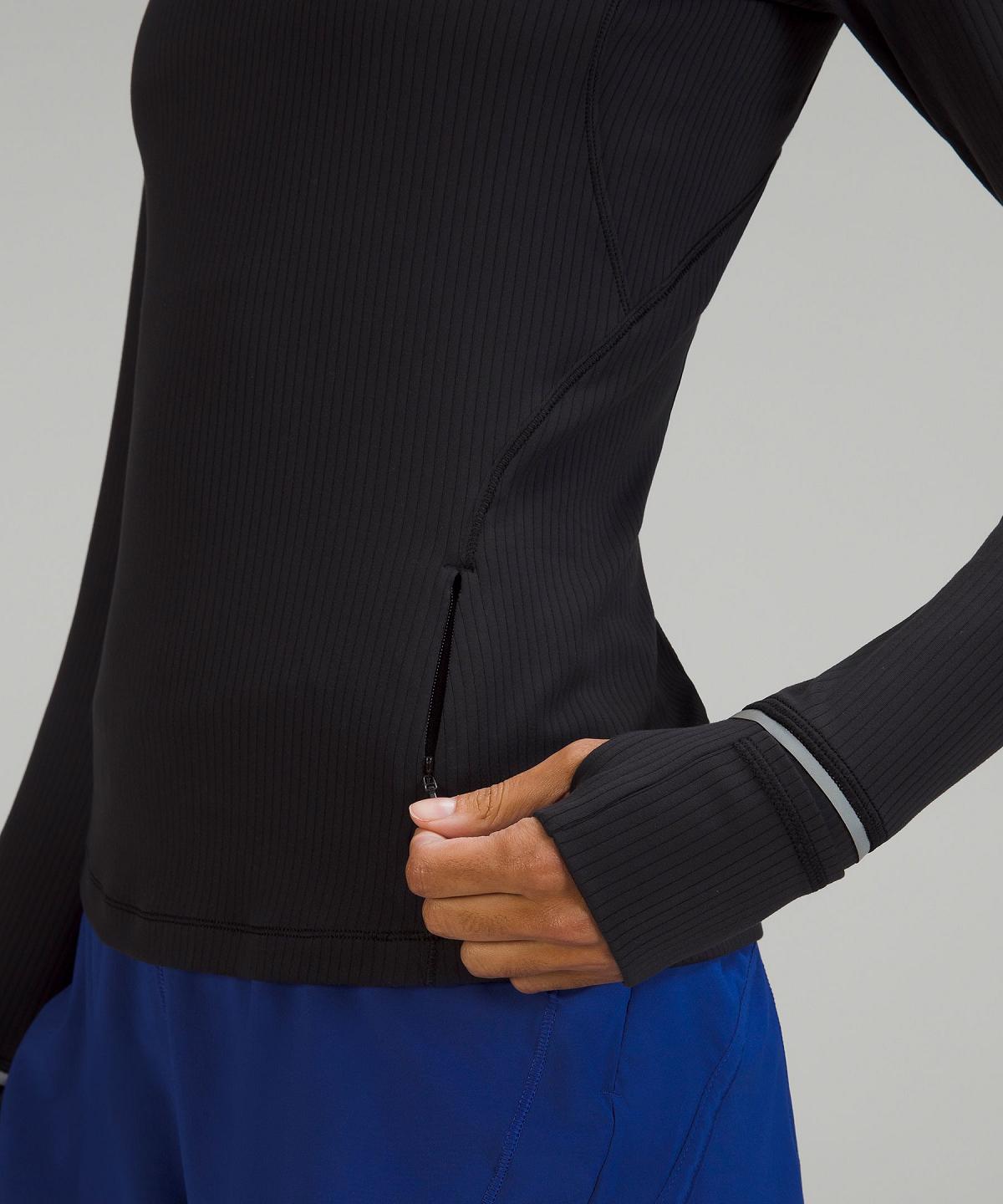 Black Women Lululemon It's Rulu Ribbed Long-Sleeve Shirts | AU_LuLu57972