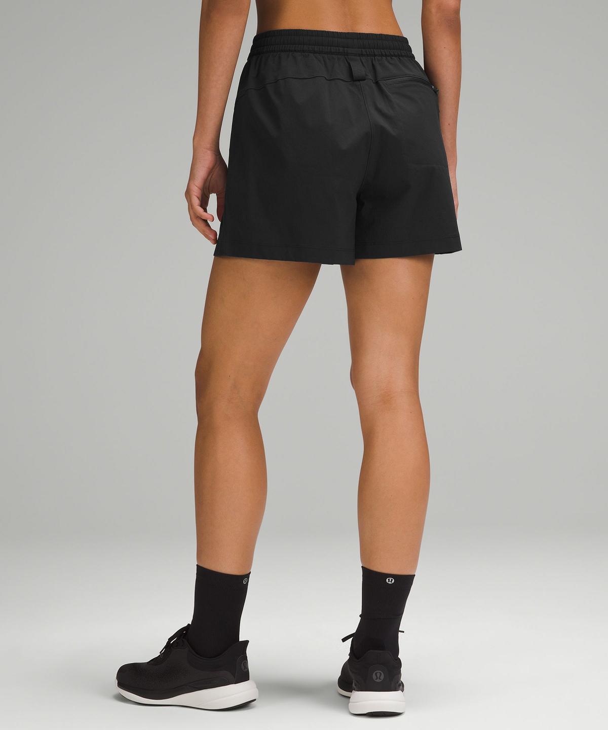 Black Women Lululemon Lightweight High-Rise Hiking 4" Shorts | AU_LuLu44021