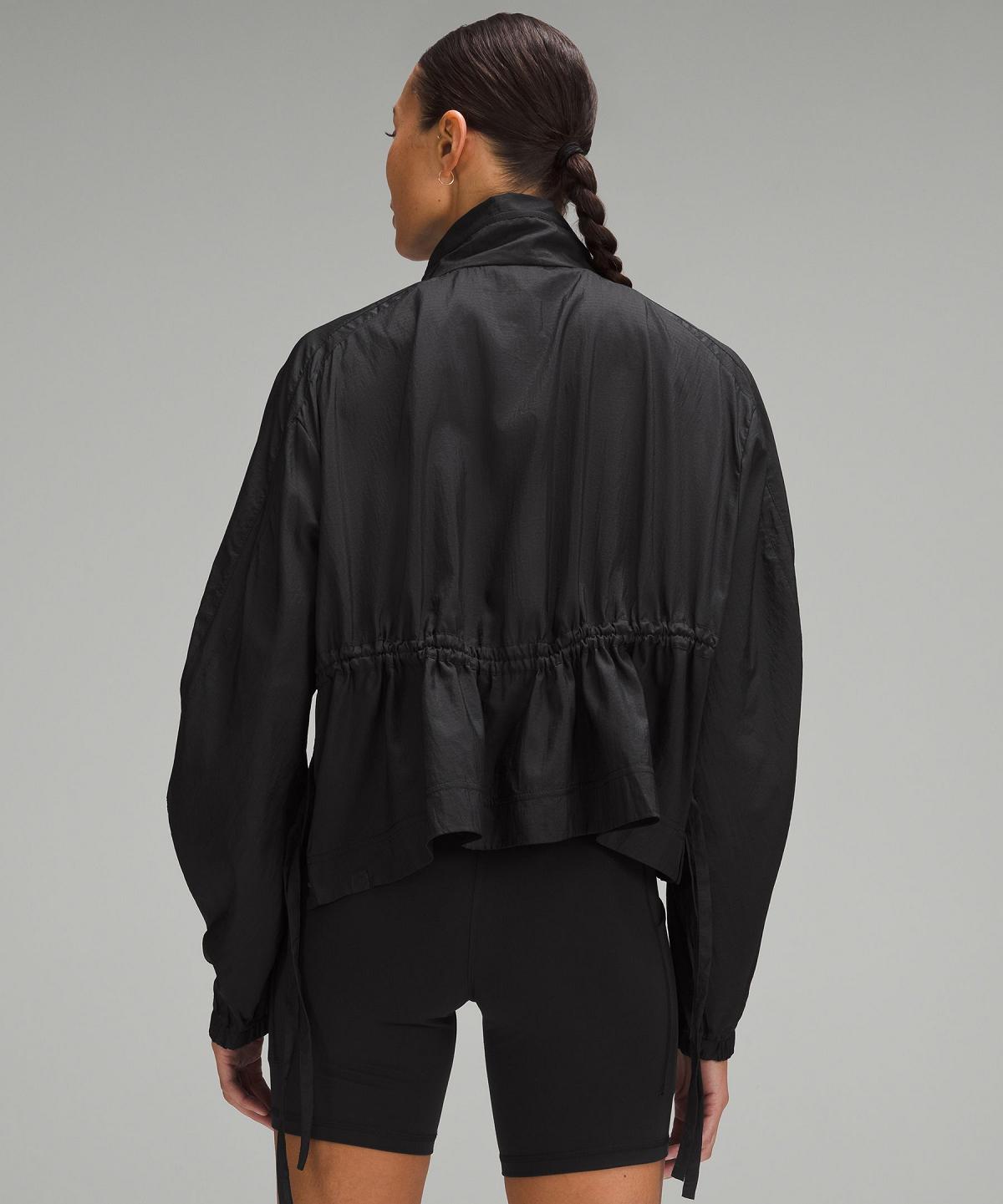 Black Women Lululemon Lightweight Woven Side-Snap Anorak Coats & Jackets | AU_LuLu29126