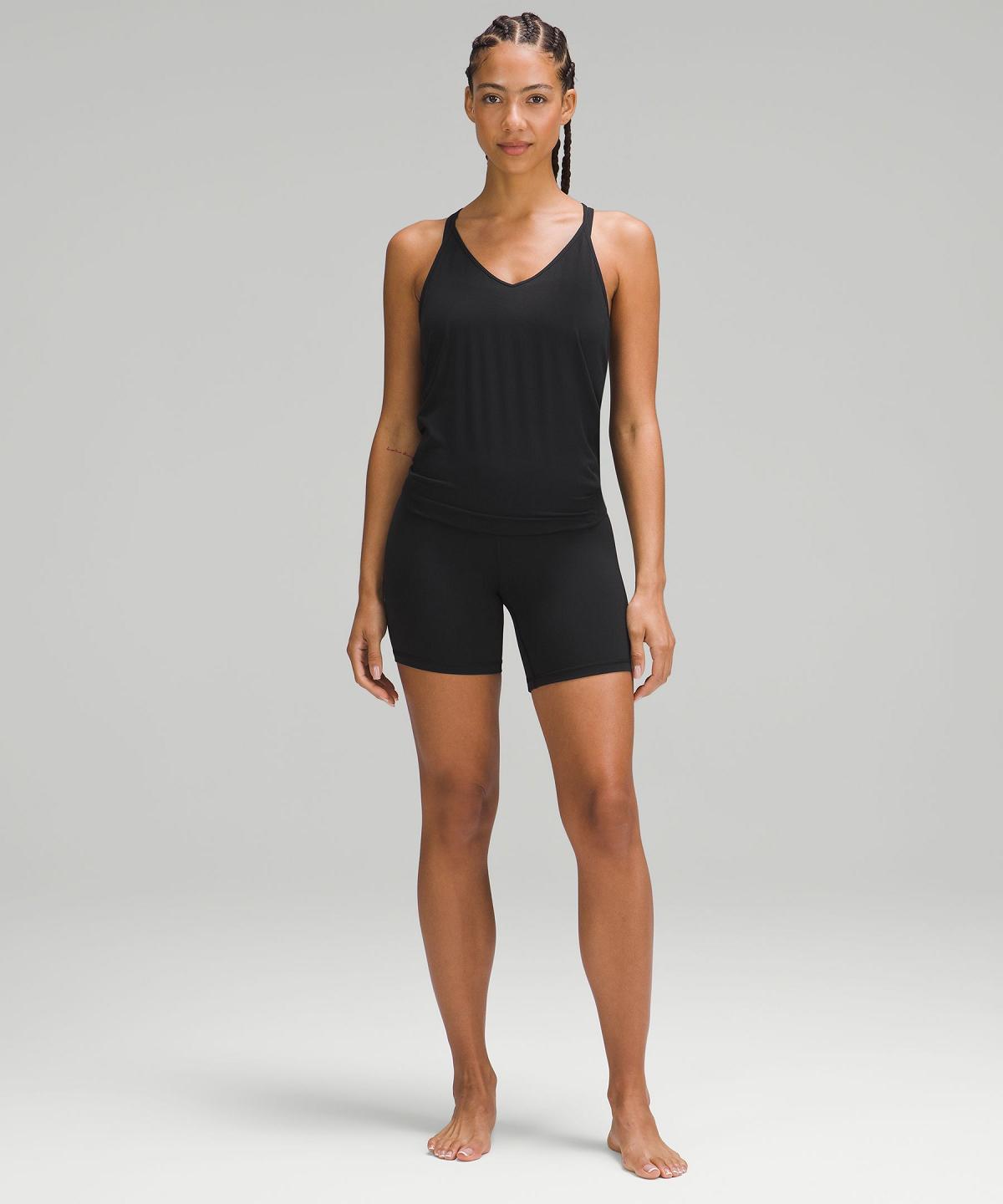 Black Women Lululemon Modal-Silk Yoga Shirts | AU_LuLu46664