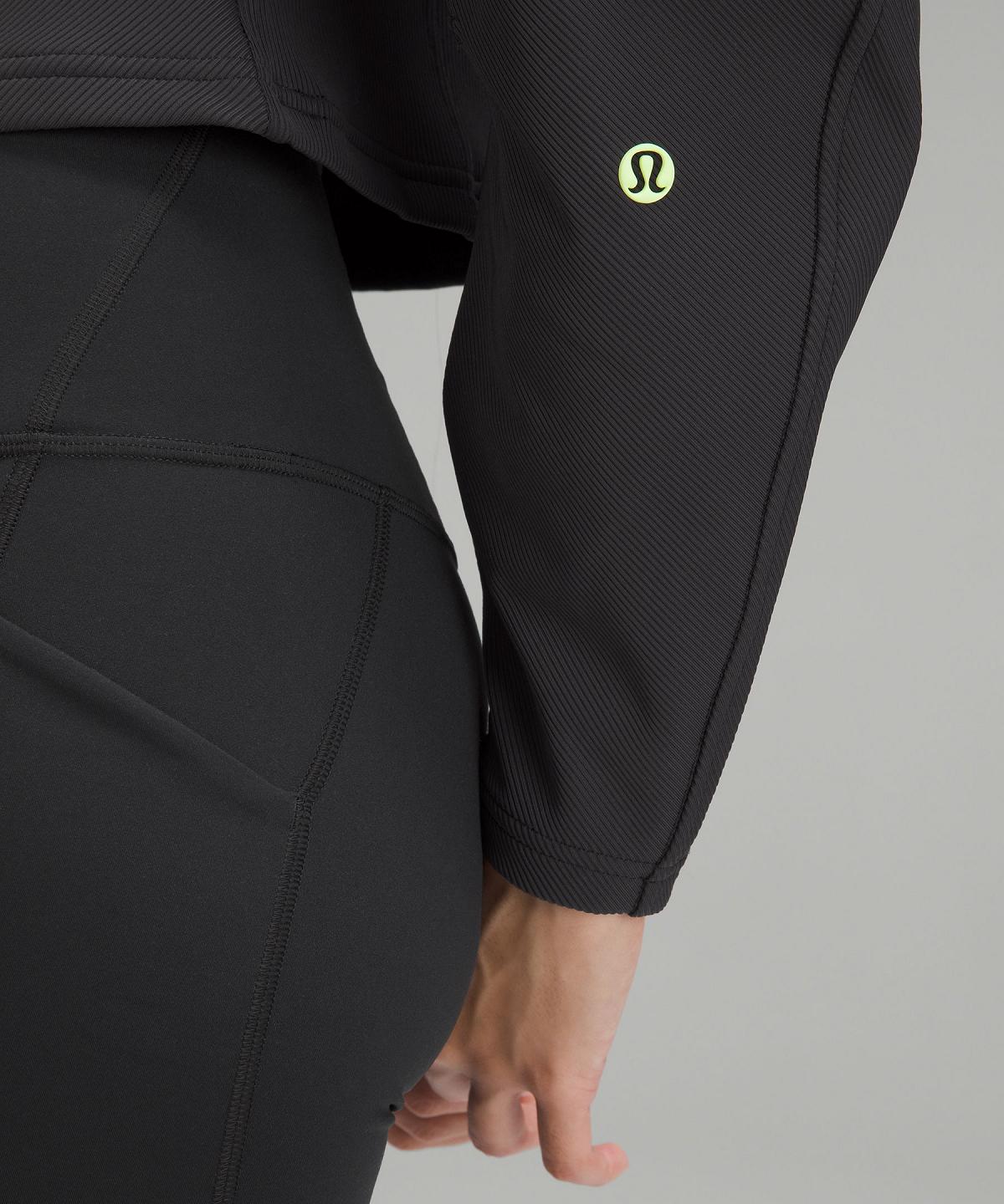 Black Women Lululemon Ribbed Luxtreme Wide-Sleeve Pullover Long Sleeve Shirts | AU_LuLu32536