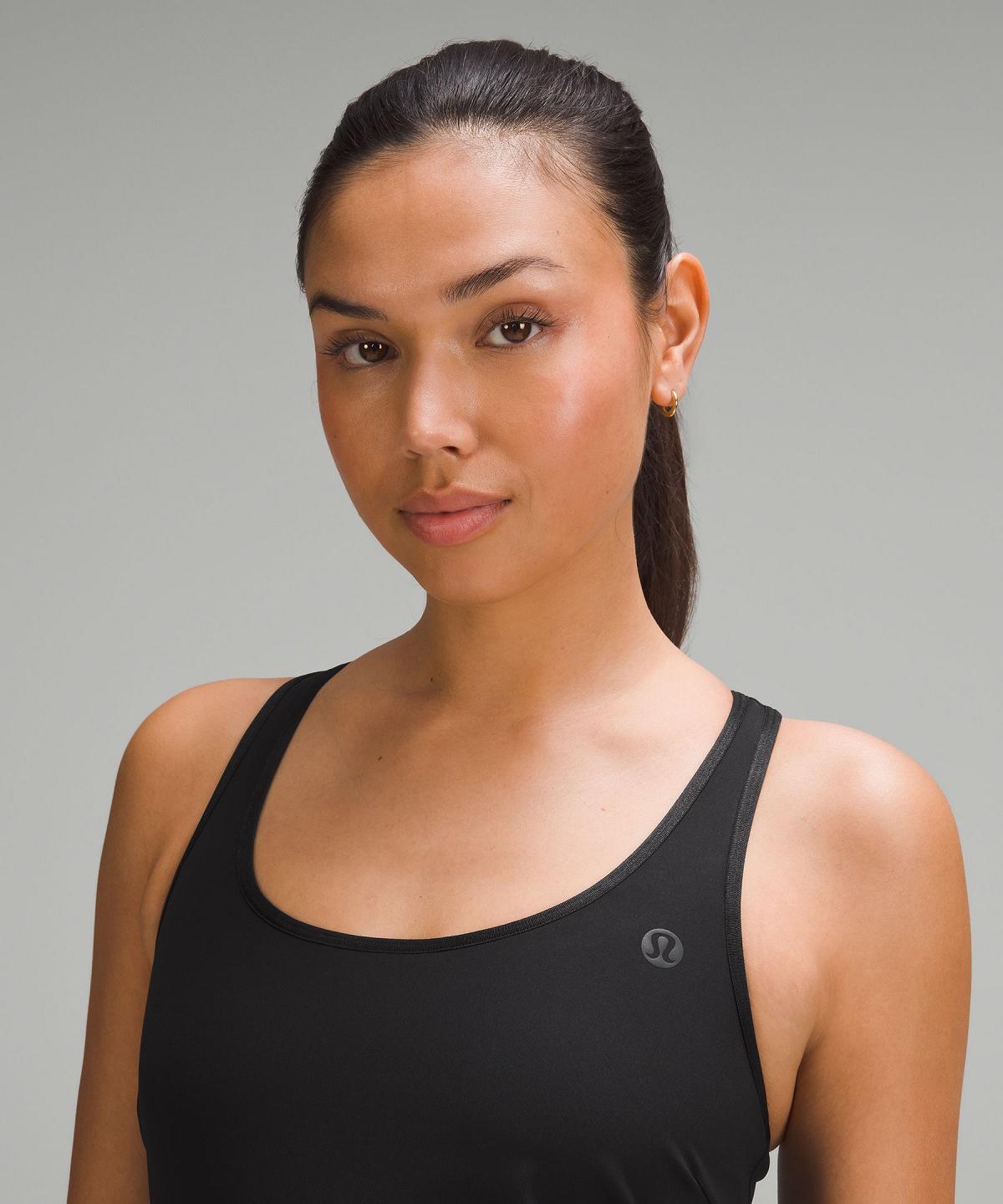 Black Women Lululemon Scoop-Neck Pleated Linerless Tennis Dress | AU_LuLu27489