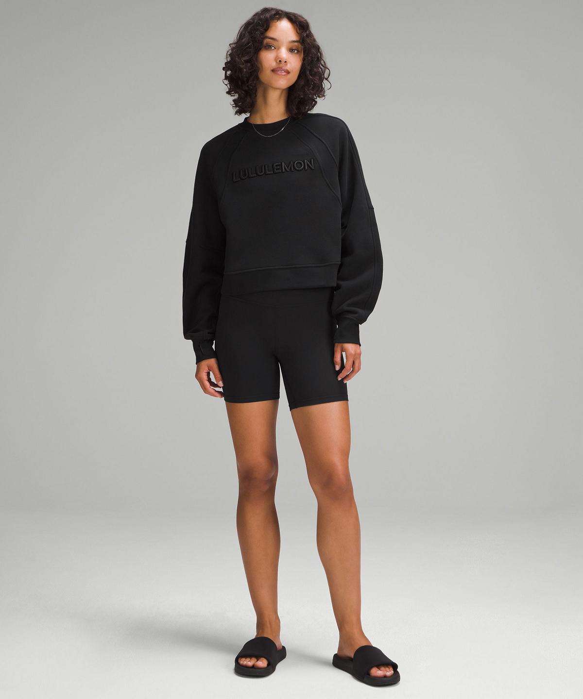 Black Women Lululemon Scuba Oversized Pullover Hoodies & Sweatshirts | AU_LuLu94561