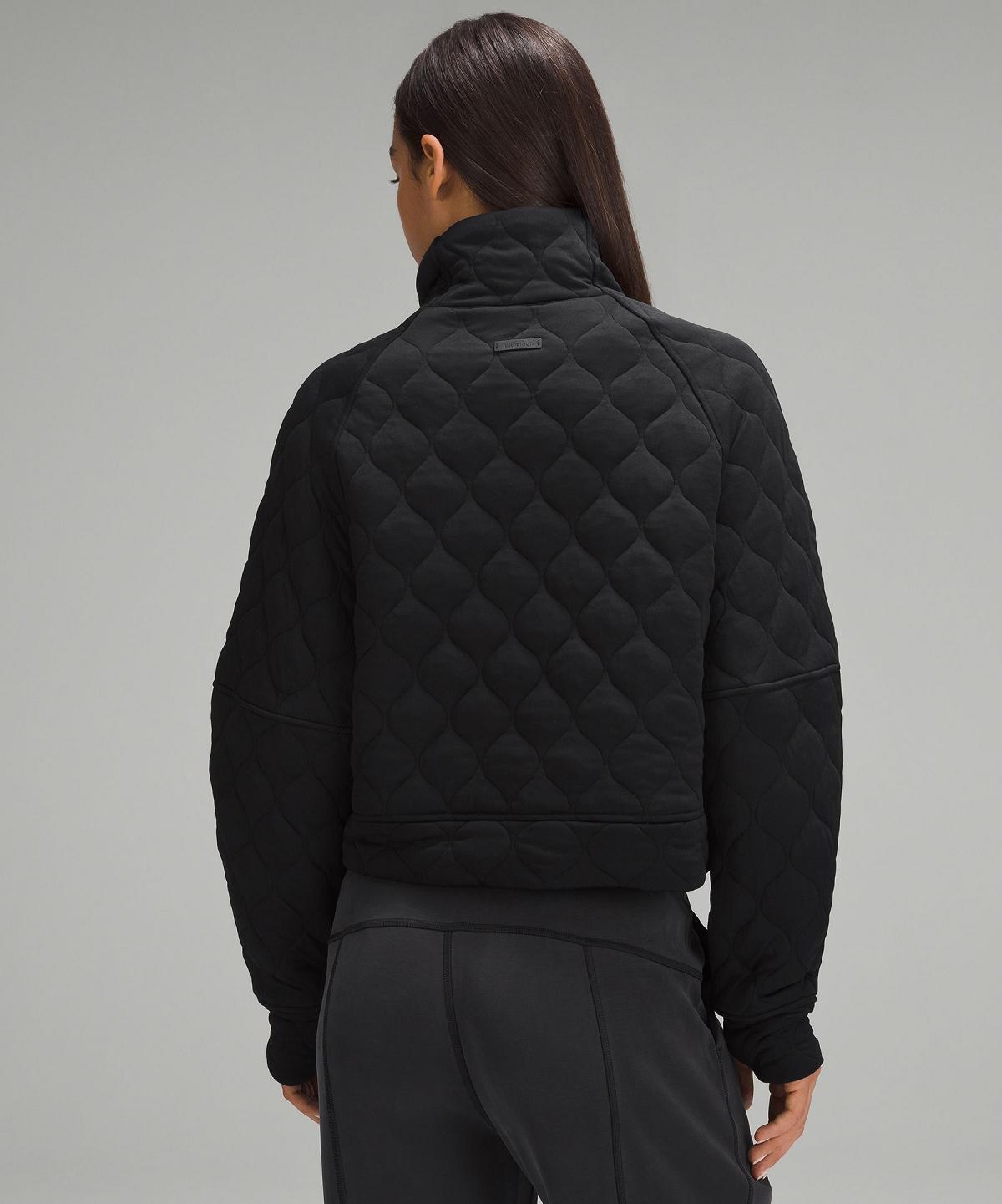 Black Women Lululemon Scuba Oversized Quilted Half Zip Hoodies & Sweatshirts | AU_LuLu16065