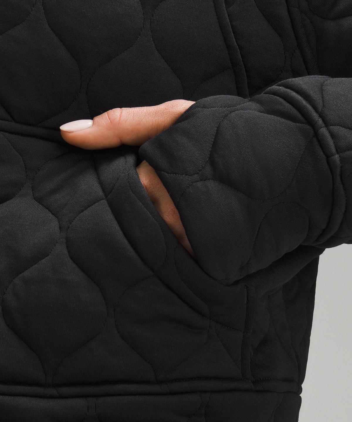 Black Women Lululemon Scuba Oversized Quilted Half Zip Hoodies & Sweatshirts | AU_LuLu16065