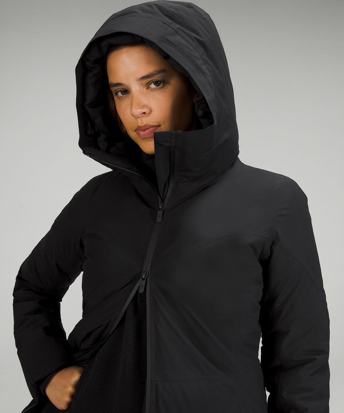 Black Women Lululemon Sleet Street Long Coats & Jackets | AU_LuLu76370