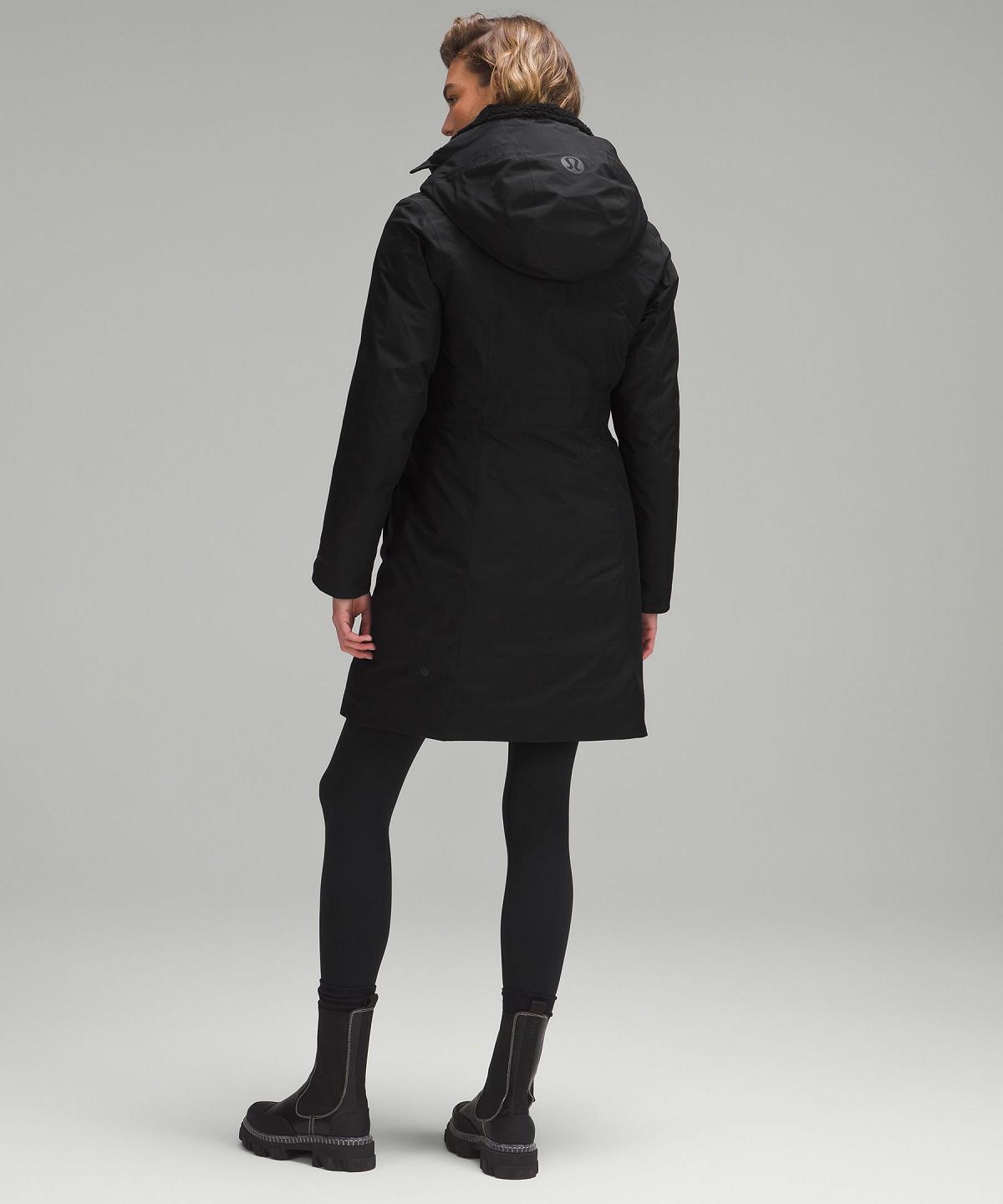 Black Women Lululemon Snow Warrior Parka Coats & Jackets | AU_LuLu18545