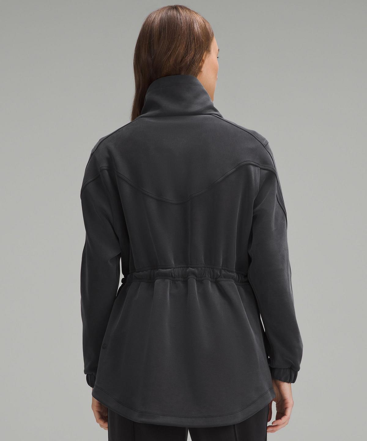 Black Women Lululemon Softstreme Cinch-Waist Jacket Hoodies & Sweatshirts | AU_LuLu63298