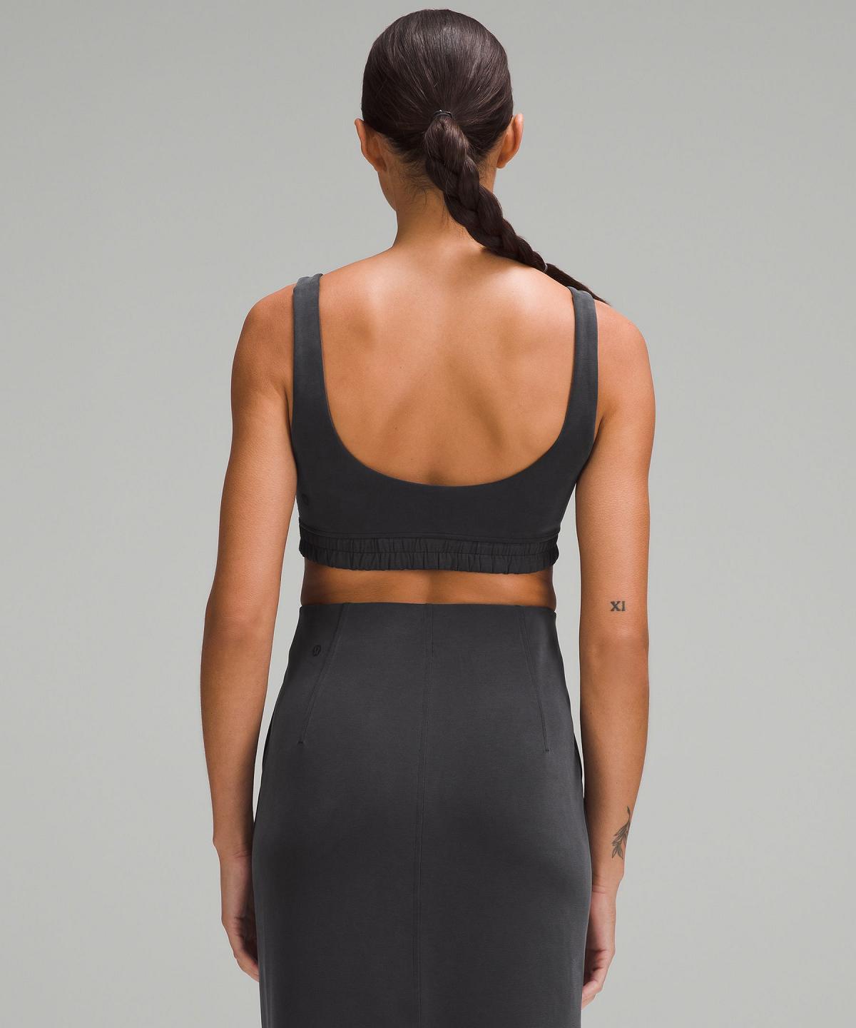 Black Women Lululemon Softstreme Scoop-Neck Sports Bra | AU_LuLu39872