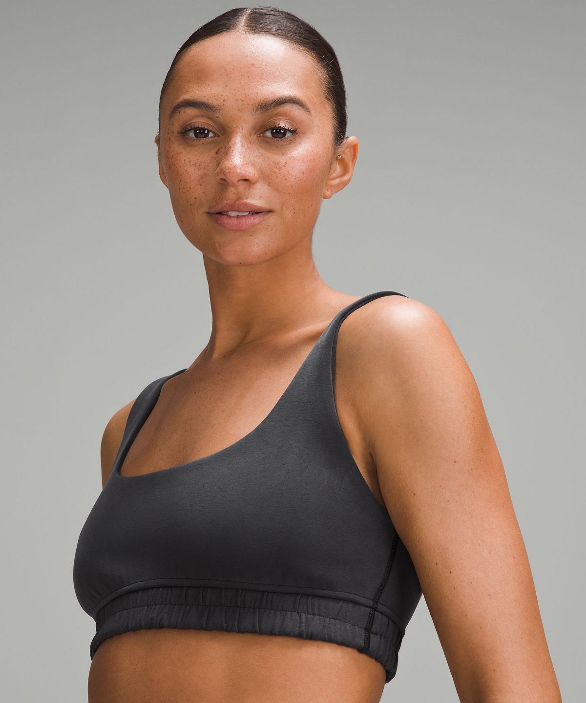 Black Women Lululemon Softstreme Scoop-Neck Sports Bra | AU_LuLu39872