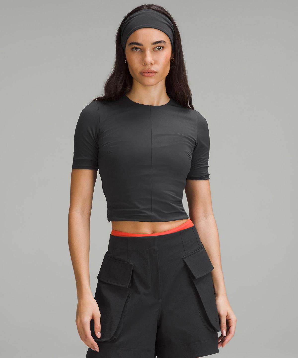 Black Women Lululemon Tight-Fit Lined T Shirts | AU_LuLu59898