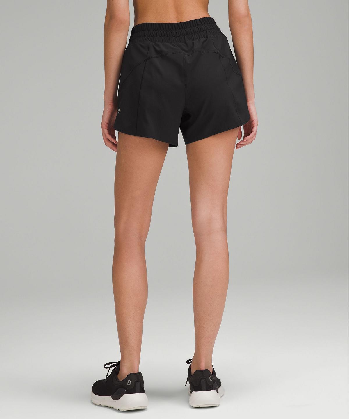 Black Women Lululemon Track That Mid-Rise Lined 5" Shorts | AU_LuLu71268