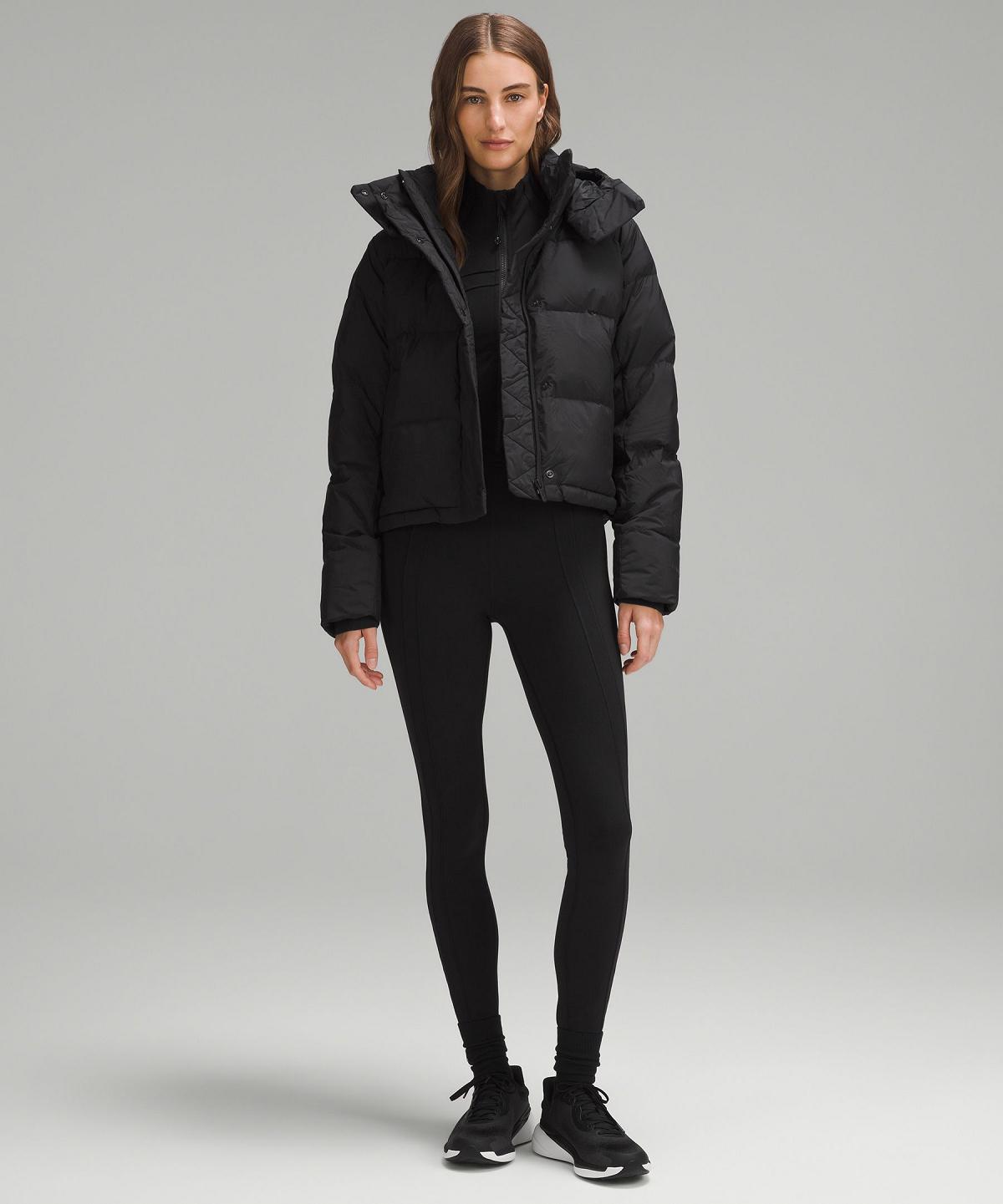 Black Women Lululemon Wunder Puff Cropped Coats & Jackets | AU_LuLu64137