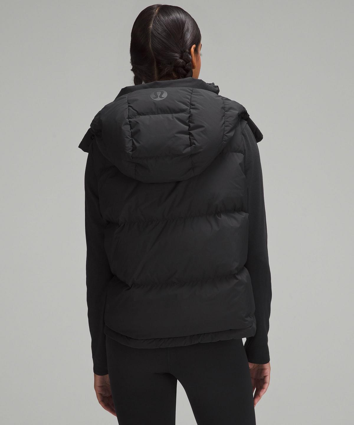 Black Women Lululemon Wunder Puff Cropped Vest Coats & Jackets | AU_LuLu11067