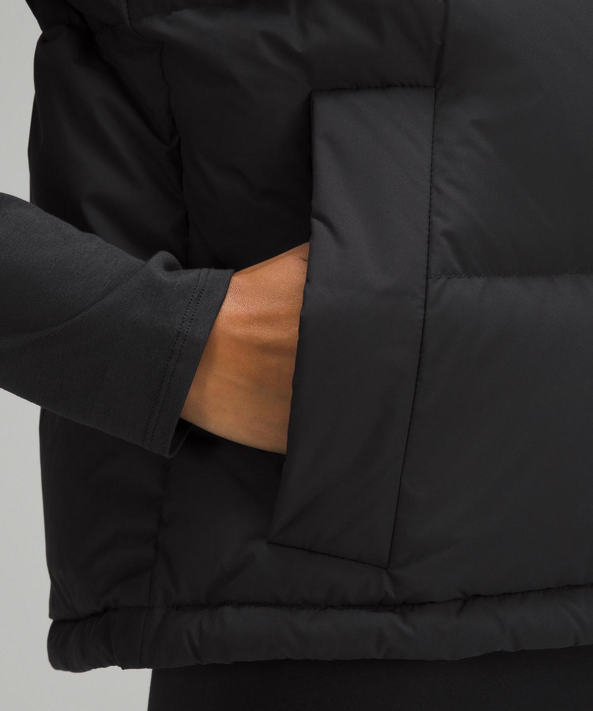 Black Women Lululemon Wunder Puff Cropped Vest Coats & Jackets | AU_LuLu11067