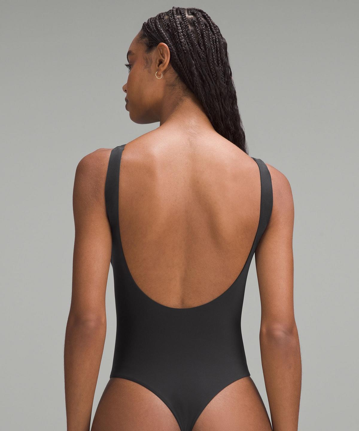 Black Women Lululemon Wundermost Ultra-Soft Nulu Super-High-Cut Bodysuit Tank Top | AU_LuLu17361