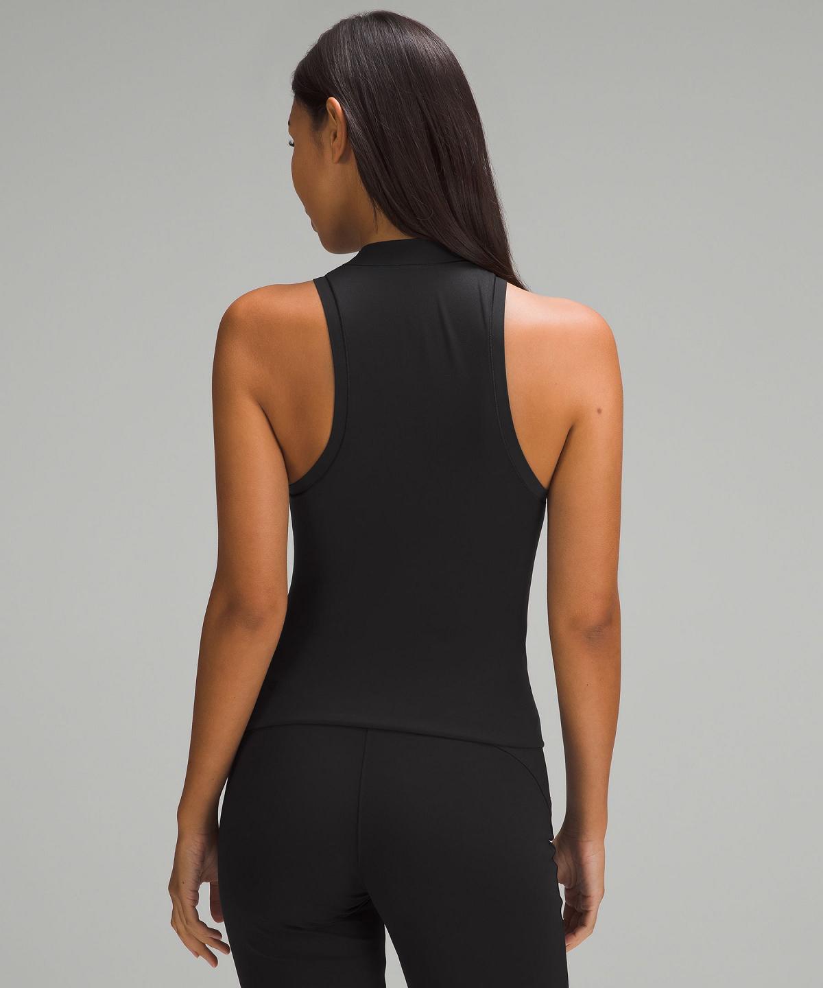 Black Women Lululemon Wundermost Ultra-Soft Nulu Mockneck Tank Top | AU_LuLu88356