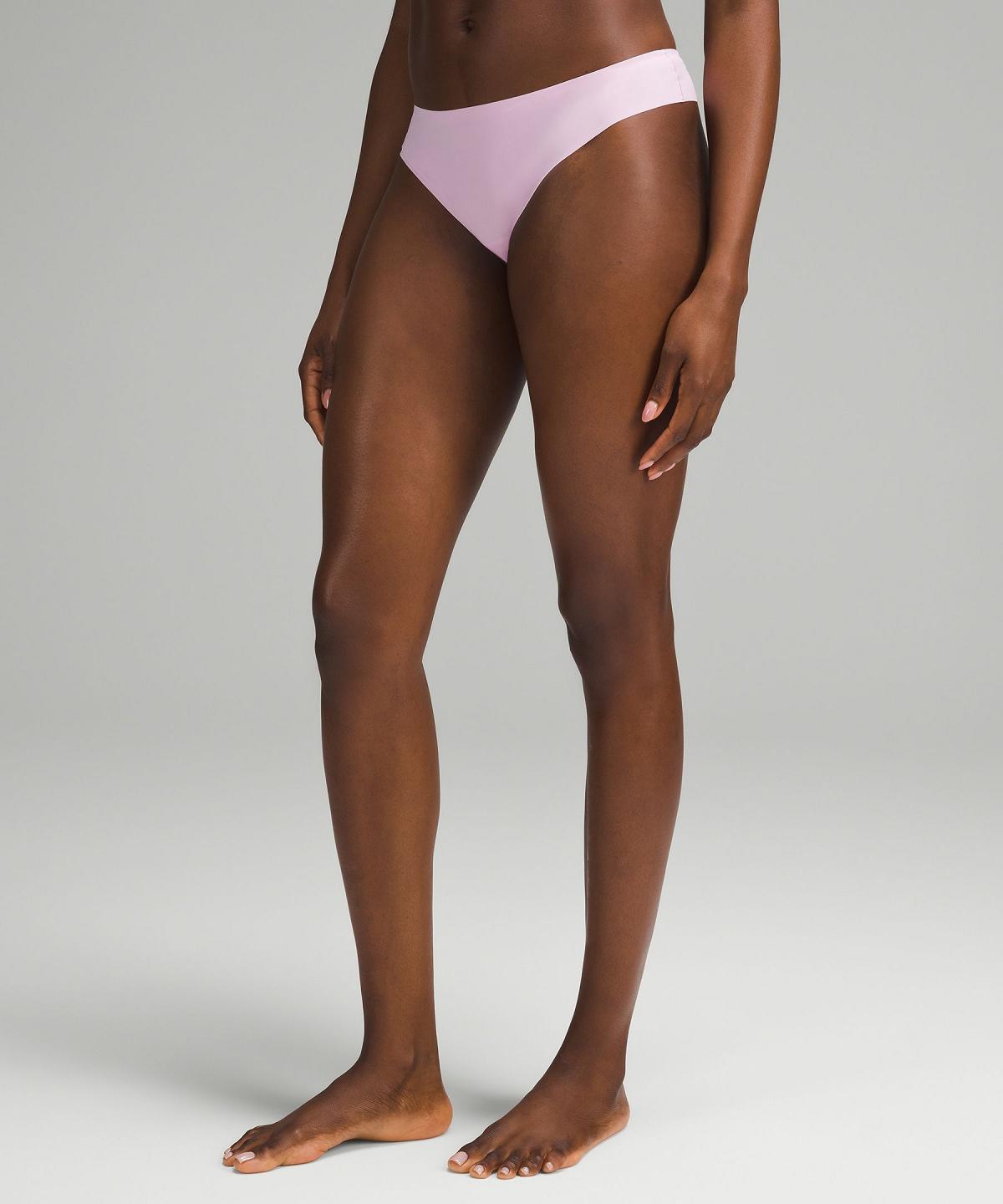 Black / Beige / Rose / Green Women Lululemon InvisiWear Mid-Rise Thong Underwear | AU_LuLu69454