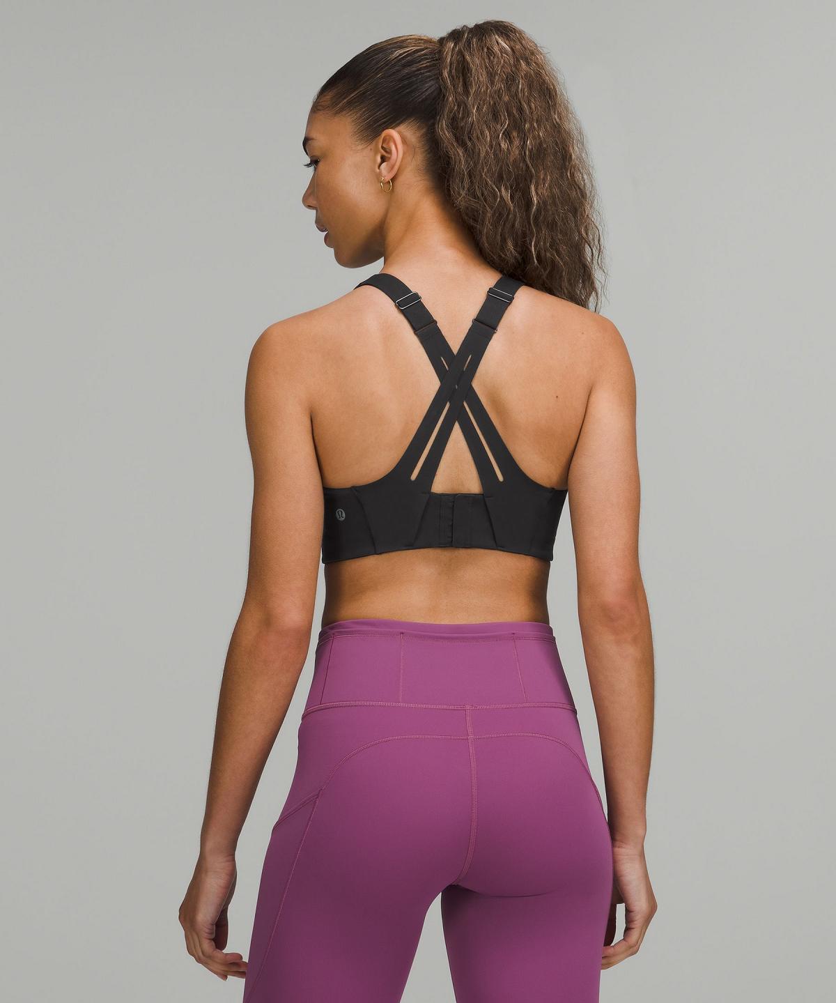 Black / Grey Women Lululemon AirSupport Sports Bra | AU_LuLu56769