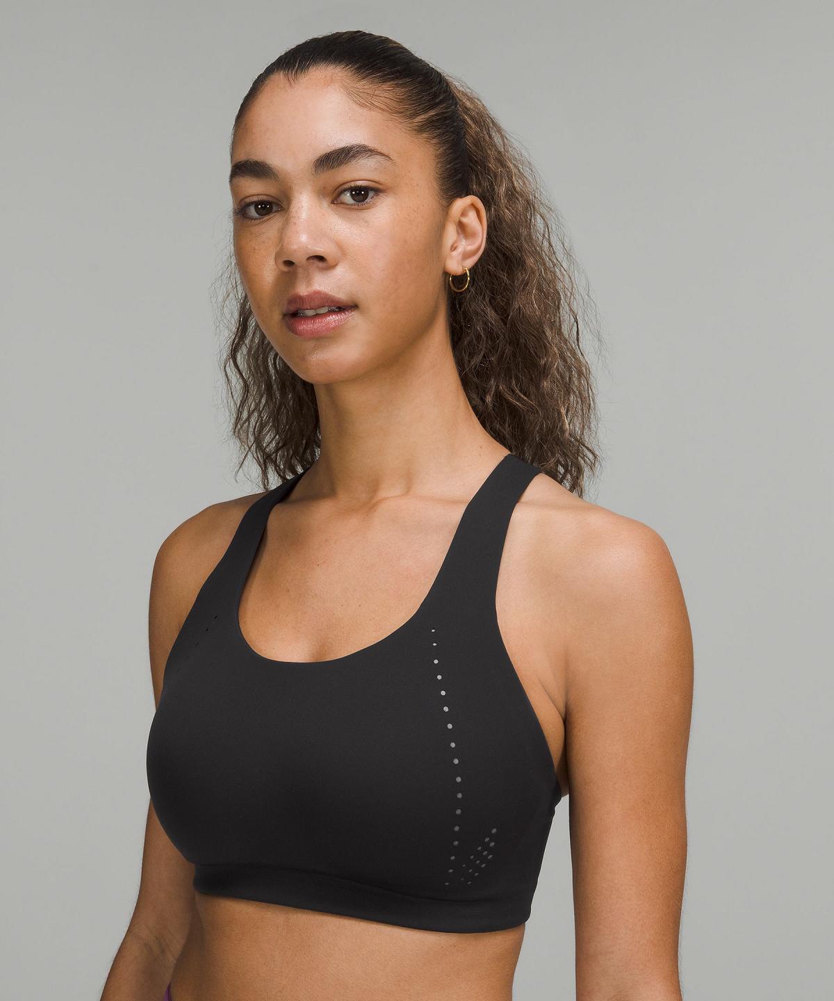 Black / Grey Women Lululemon AirSupport Sports Bra | AU_LuLu56769