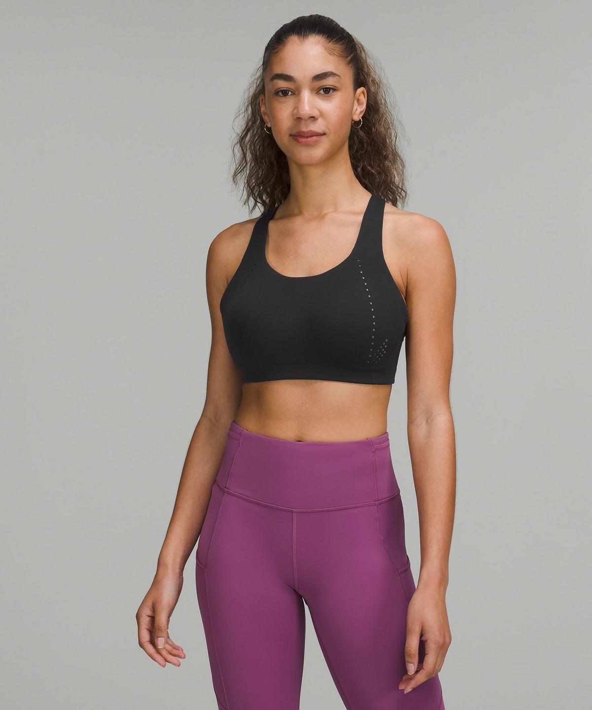 Black / Grey Women Lululemon AirSupport Sports Bra | AU_LuLu56769