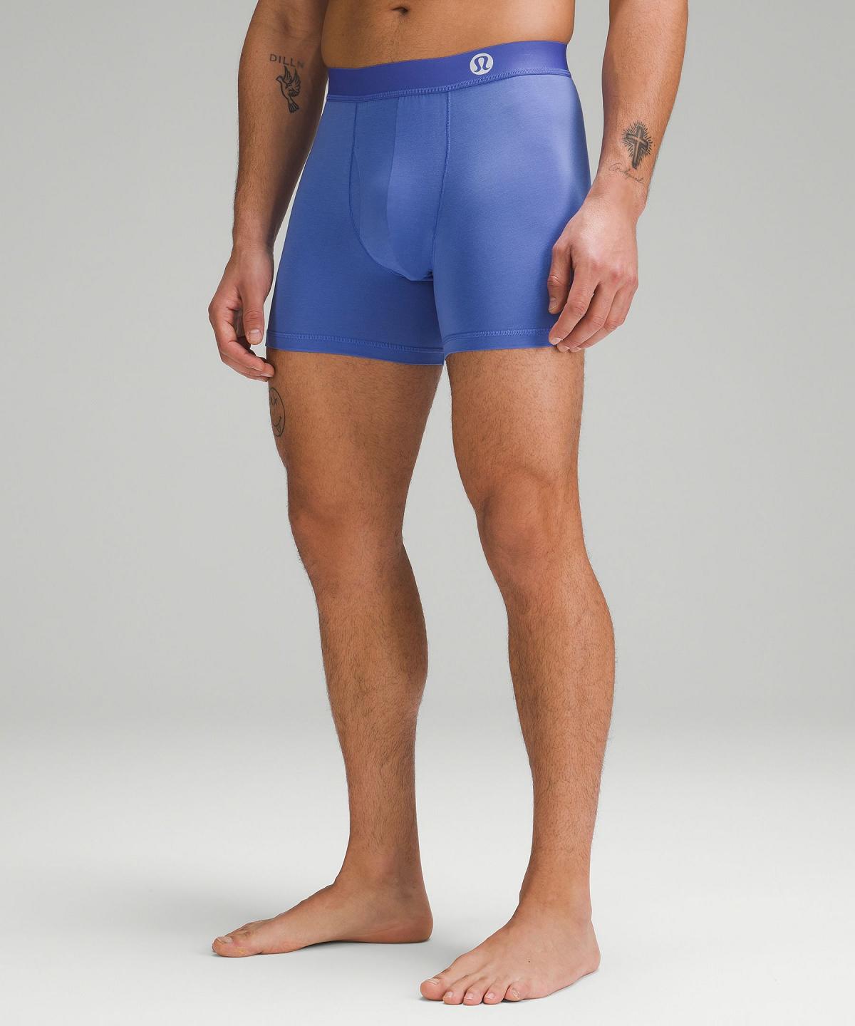 Black / Grey / Navy Men Lululemon Always In Motion Boxer with Fly 5" Underwear | AU_LuLu71831