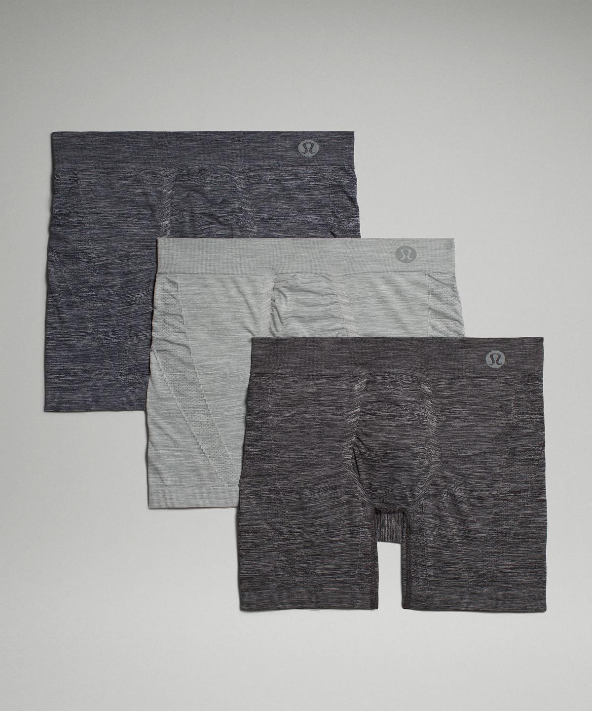 Black / Grey / Navy Men Lululemon Rapid Vent Tech Boxer 5" Underwear | AU_LuLu59905