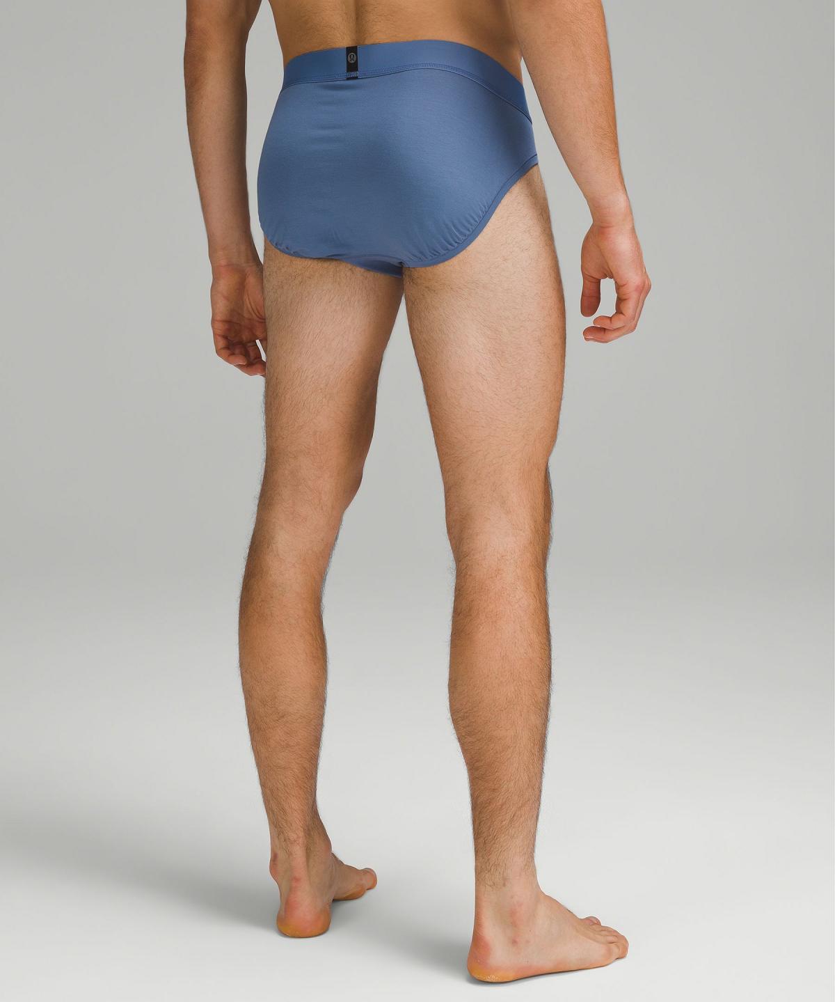 Blue Men Lululemon Always In Motion Brief with Fly Underwear | AU_LuLu51691