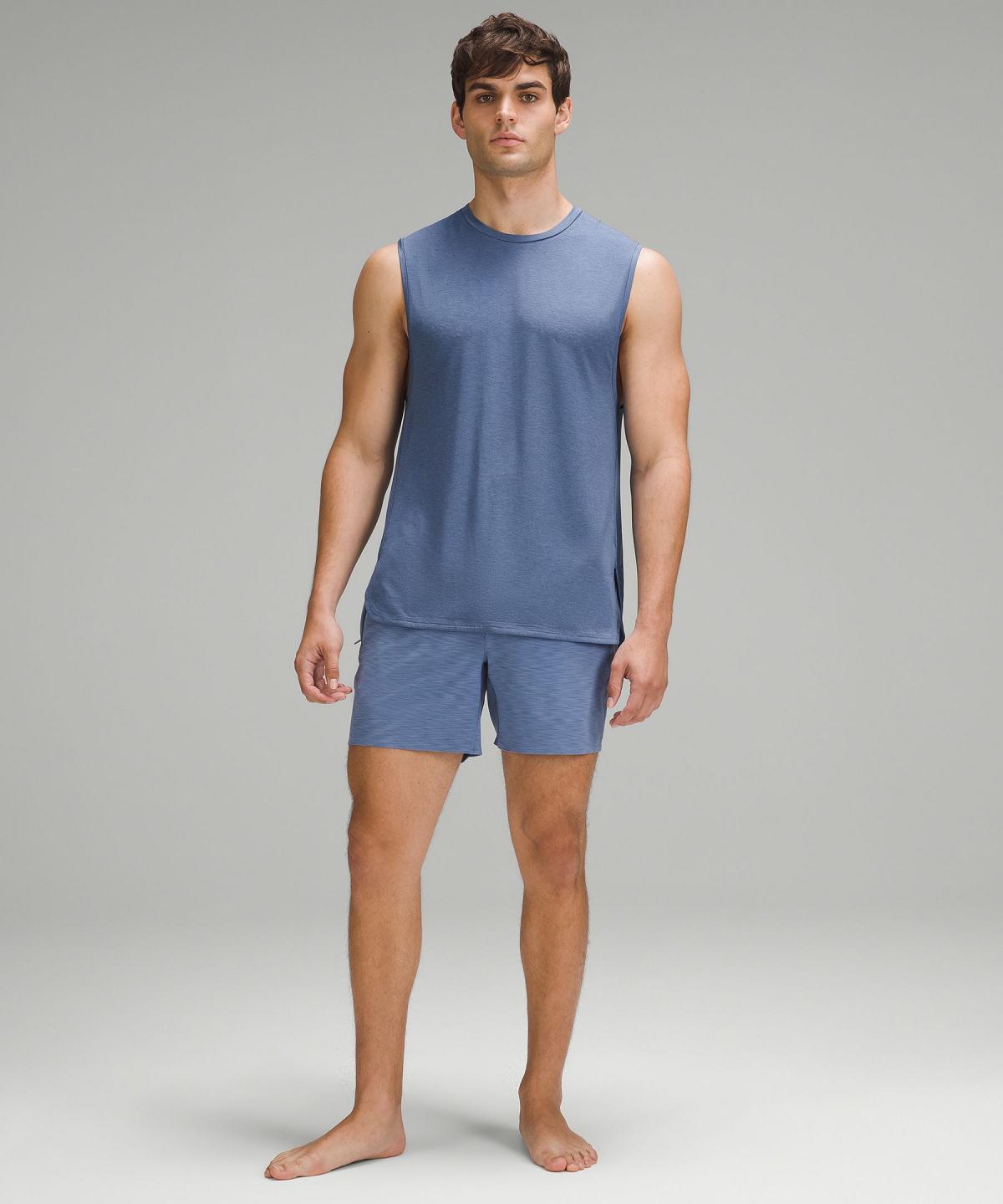 Blue Men Lululemon Balancer Tank Top Shirts | AU_LuLu52181