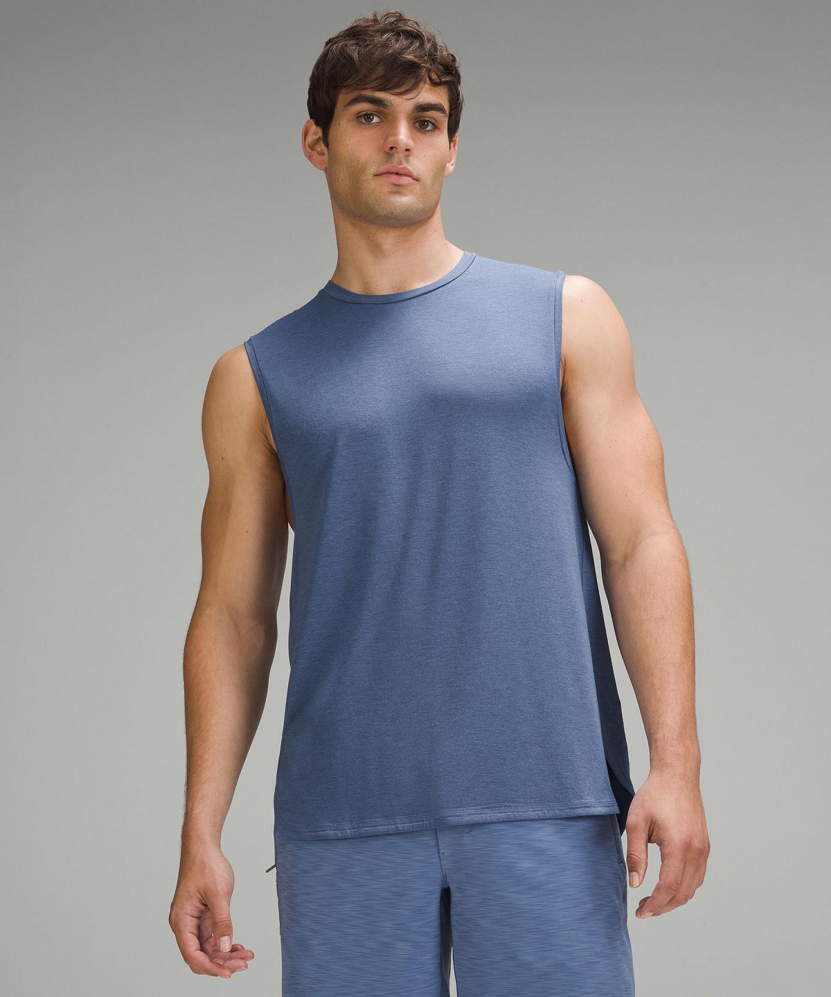 Blue Men Lululemon Balancer Tank Top Shirts | AU_LuLu52181