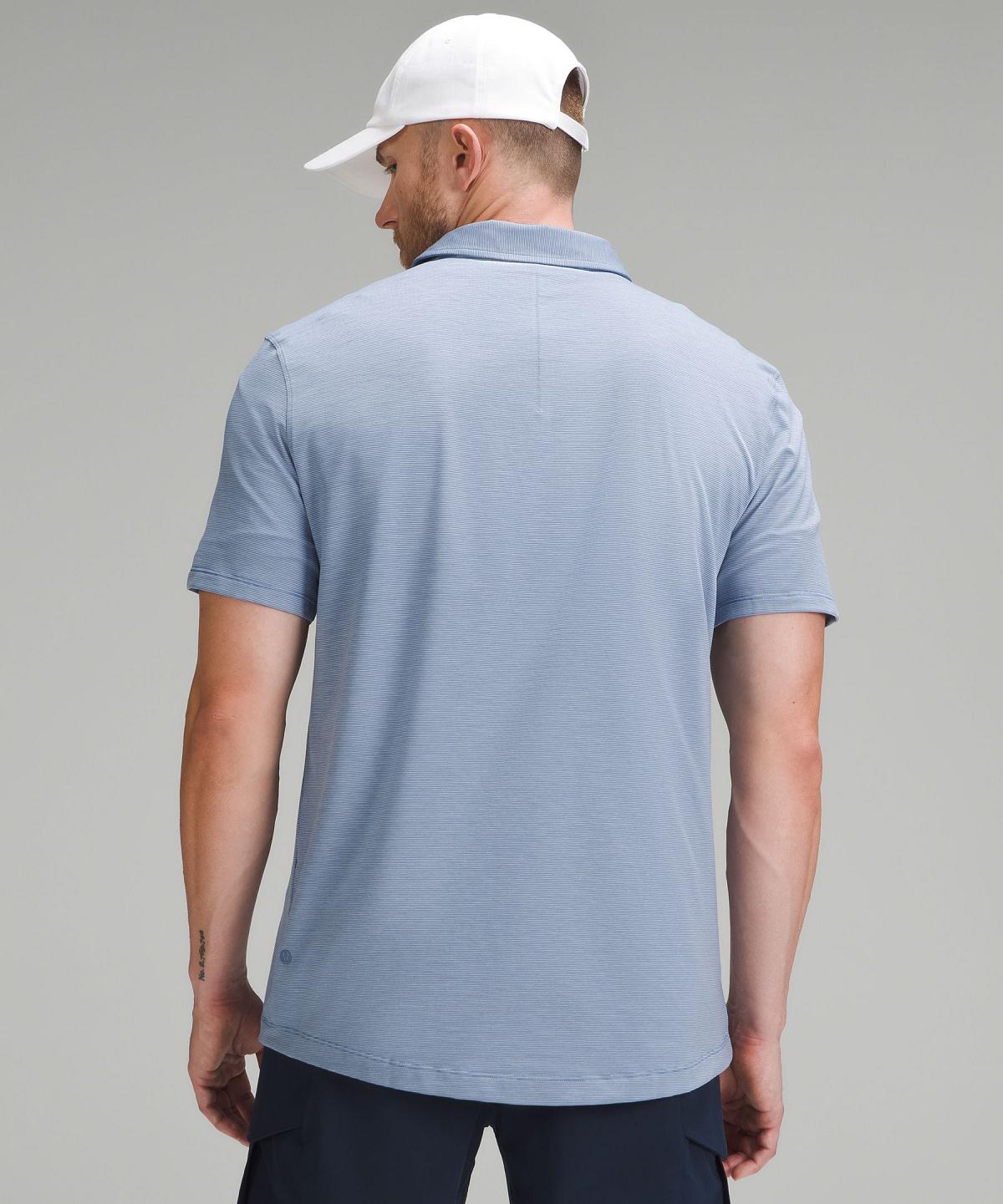 Blue Men Lululemon Evolution Short-Sleeve Polo Shirts | AU_LuLu16243