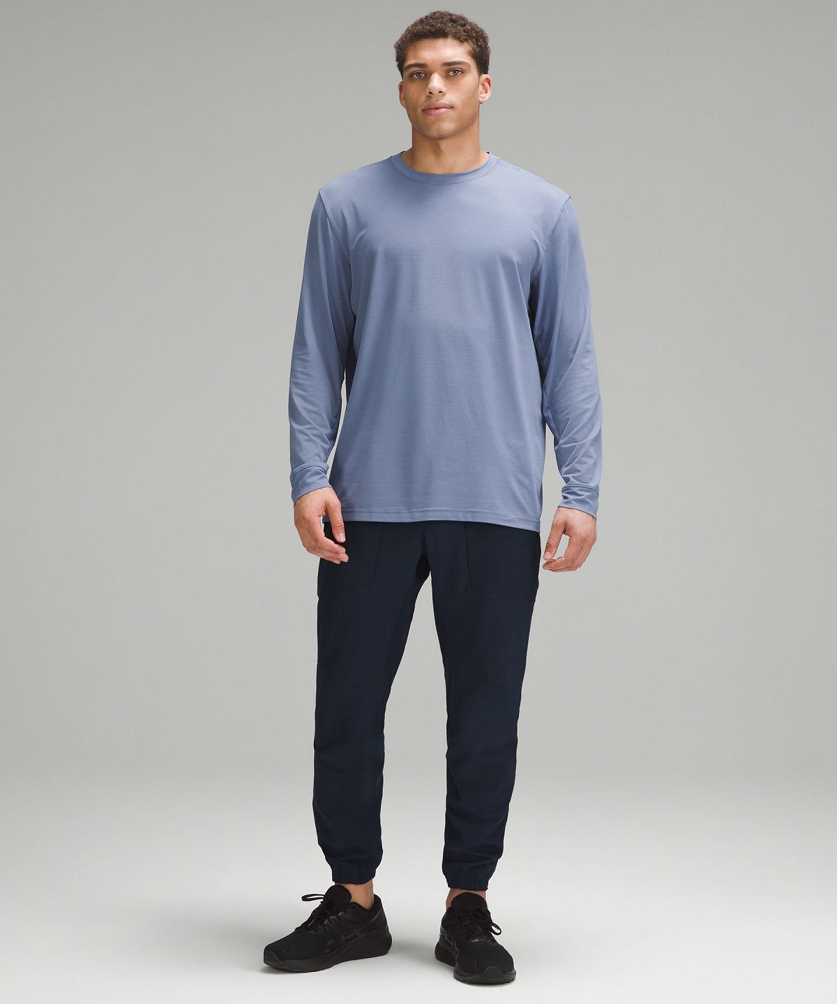 Blue Men Lululemon License to Train Relaxed-Fit Long Sleeve Shirts | AU_LuLu22840