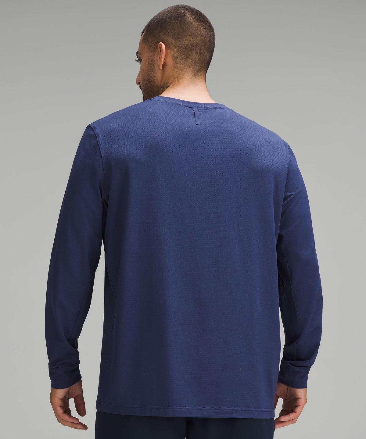 Blue Men Lululemon License to Train Relaxed-Fit Long-Sleeve Shirts | AU_LuLu60656