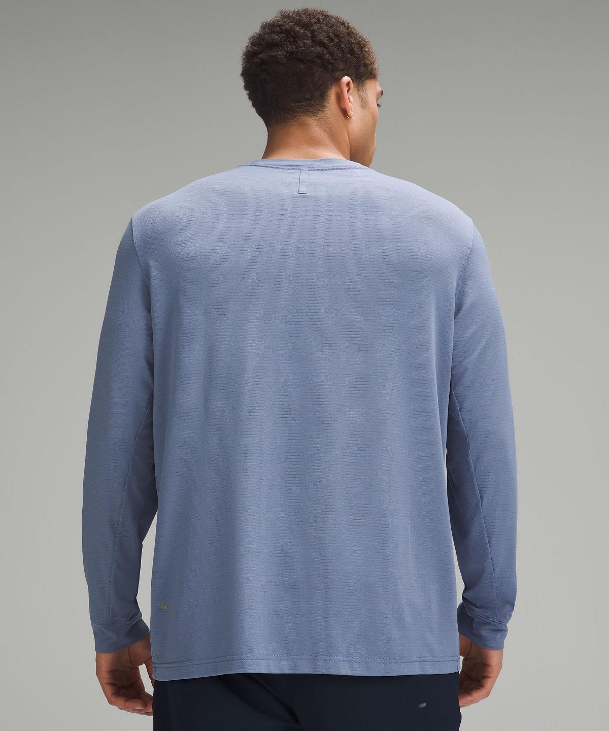 Blue Men Lululemon License to Train Relaxed-Fit Long-Sleeve Shirts | AU_LuLu18296