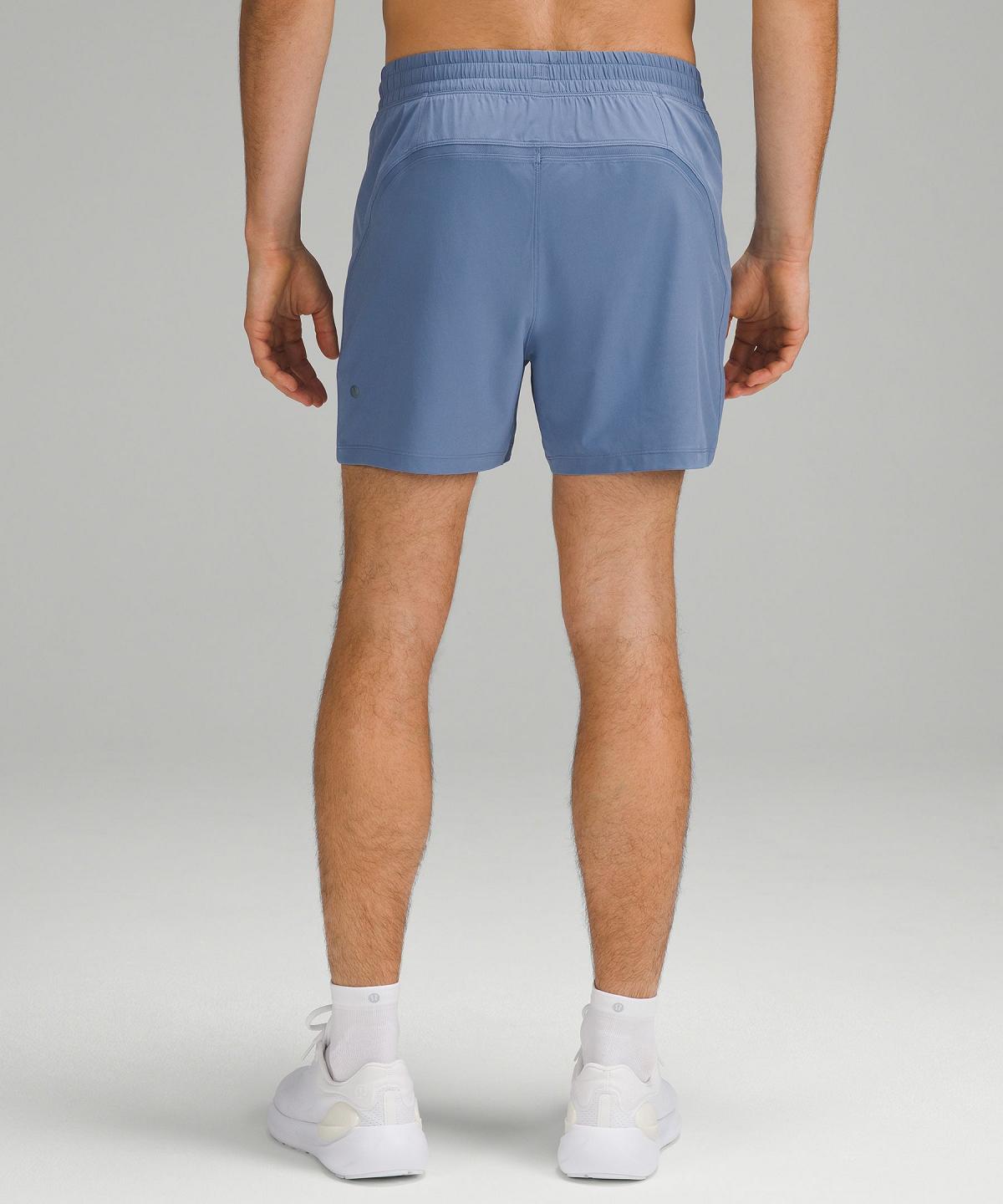 Blue Men Lululemon Pace Breaker Linerless 5" Shorts | AU_LuLu31295