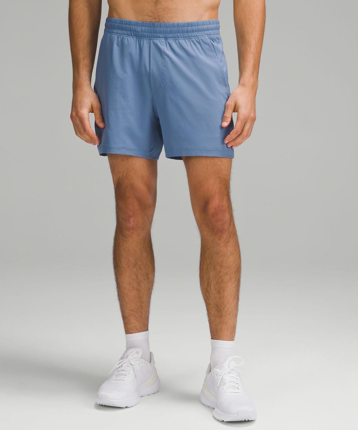 Blue Men Lululemon Pace Breaker Linerless 5" Shorts | AU_LuLu31295