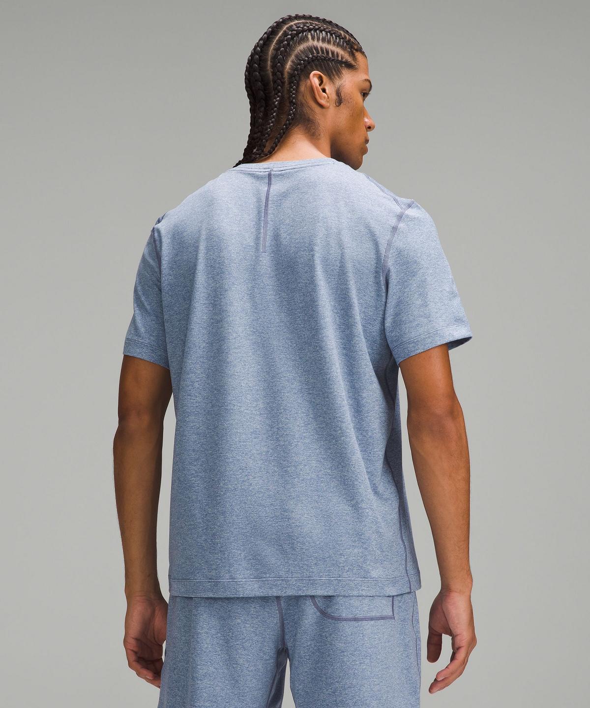 Blue Men Lululemon Soft Jersey Short-Sleeve Shirts | AU_LuLu77379