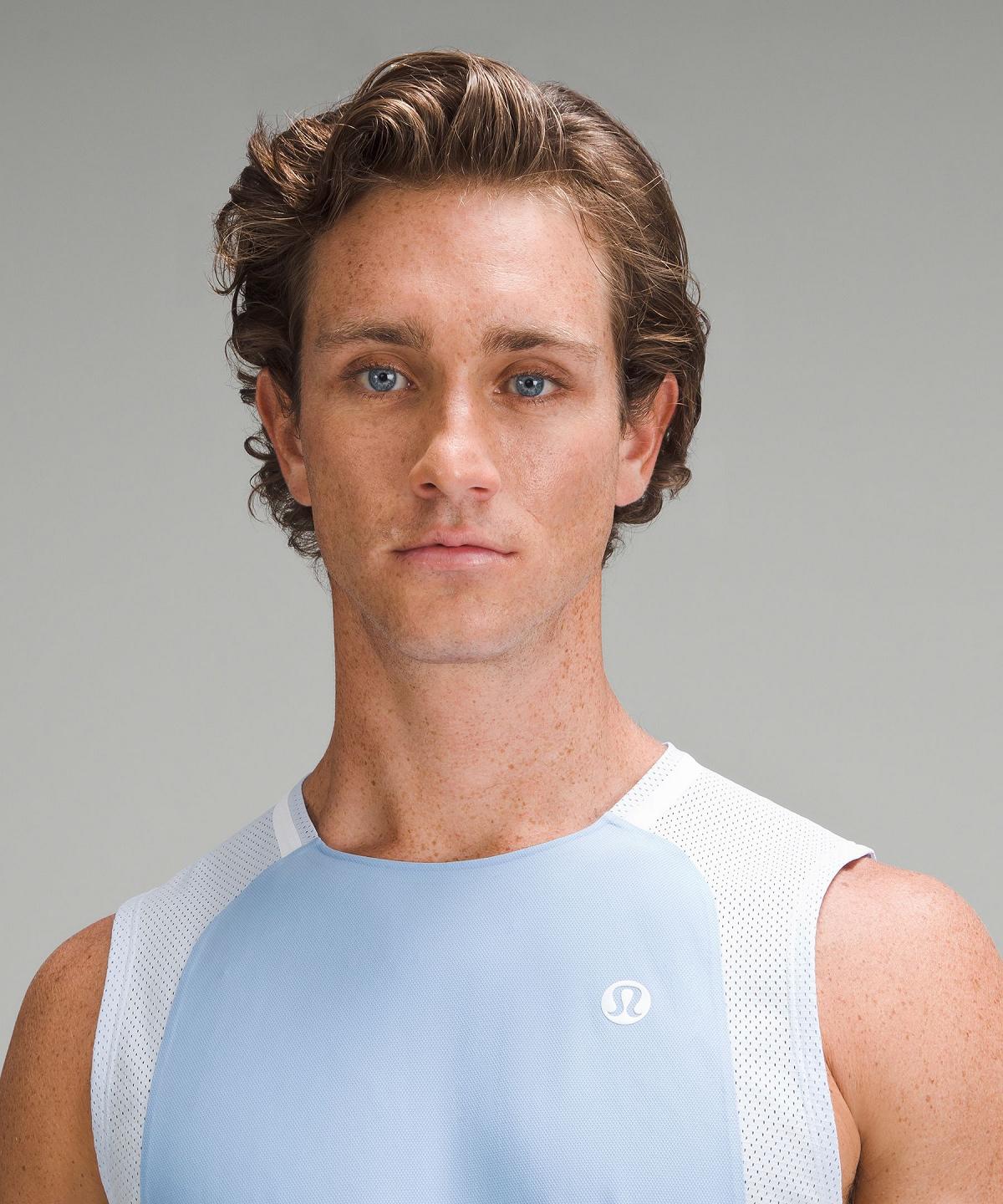 Blue Men Lululemon Tennis Sleeveless Shirts | AU_LuLu47010