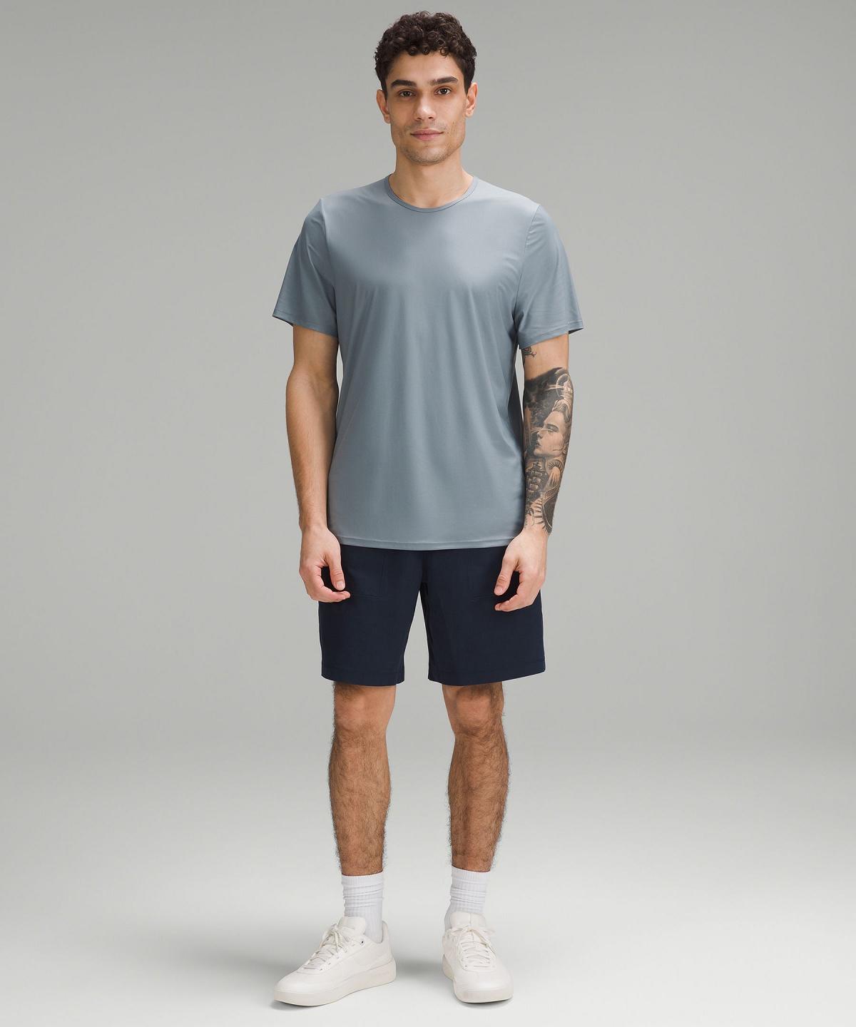 Blue Men Lululemon Ultra-Soft Nulu Short-Sleeve T-Shirt Shirts | AU_LuLu36236