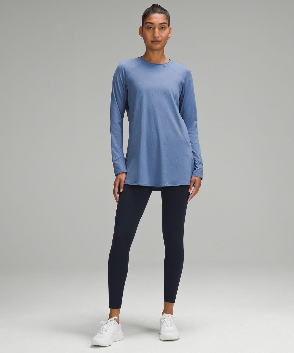 Blue Women Lululemon Abrasion-Resistant High-Coverage Long Sleeve Shirts | AU_LuLu21733