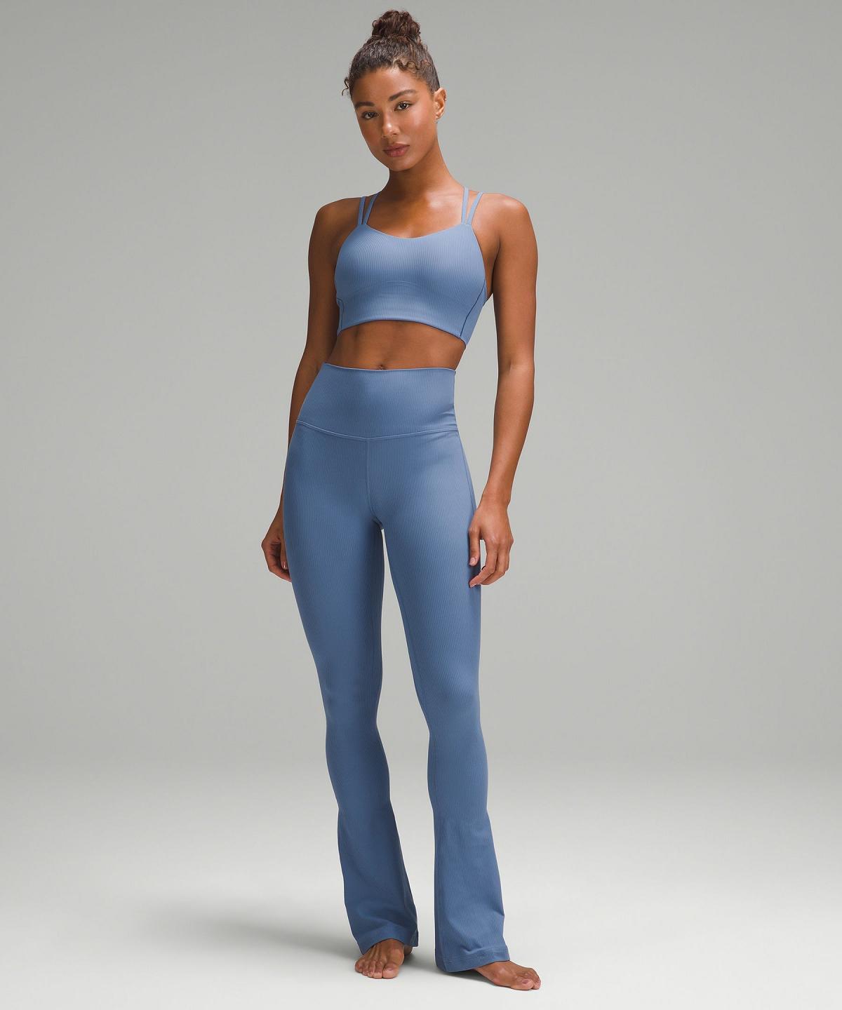 Blue Women Lululemon Align™ High-Rise Ribbed Mini-Flare Pant Leggings | AU_LuLu86159