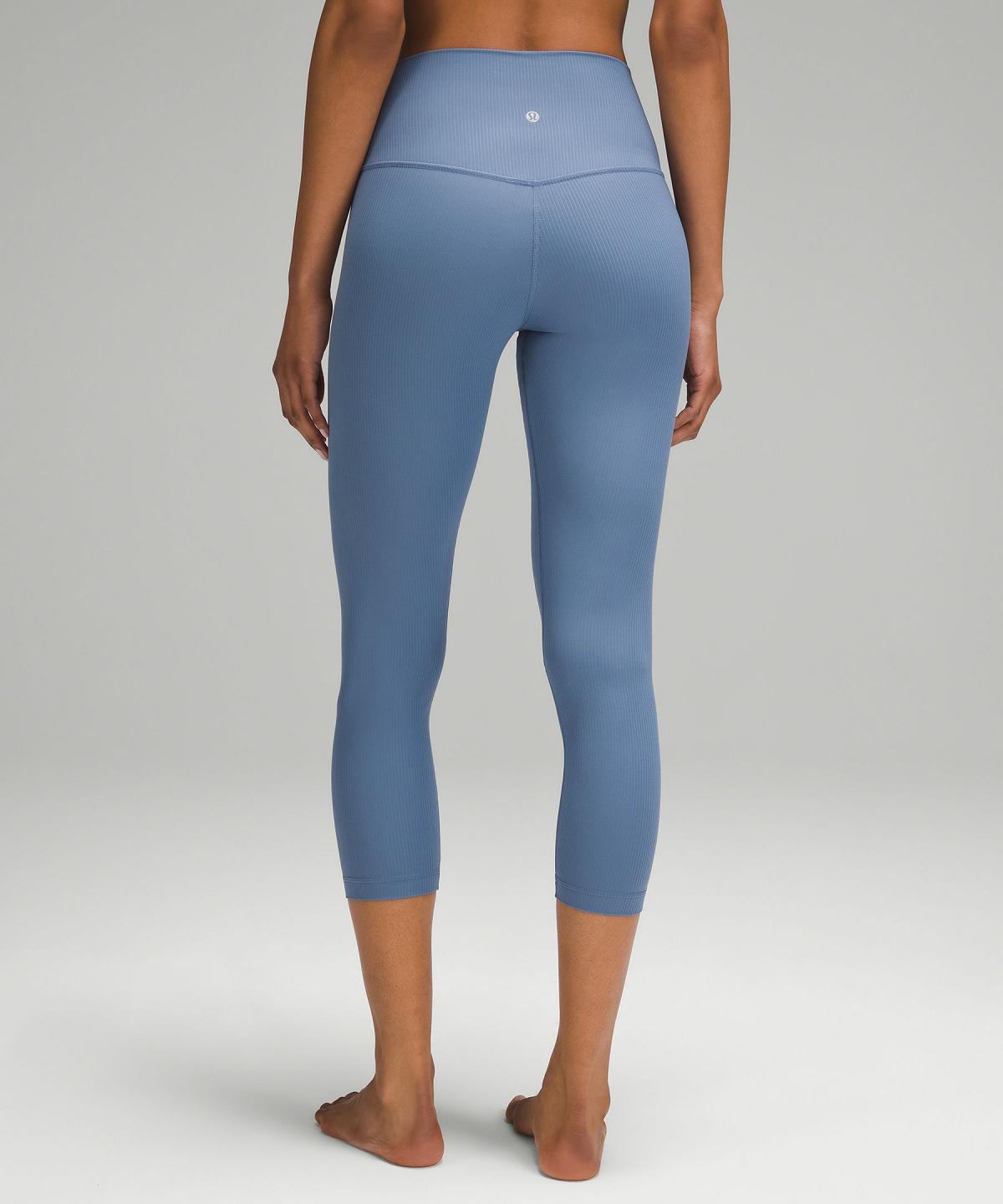 Blue Women Lululemon Align™ High-Rise Ribbed Crop 23" Pants | AU_LuLu92429