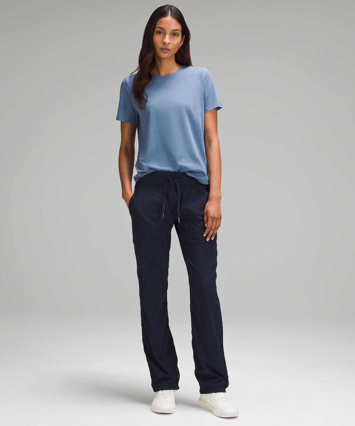 Blue Women Lululemon Love Curved-Hem Crewneck T-Shirt Shirts | AU_LuLu23759