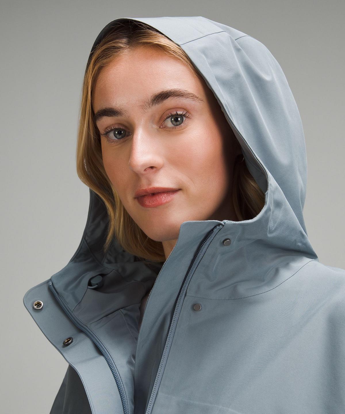 Blue Women Lululemon Mid-Length Waterproof Rain Coat Coats & Jackets | AU_LuLu98689